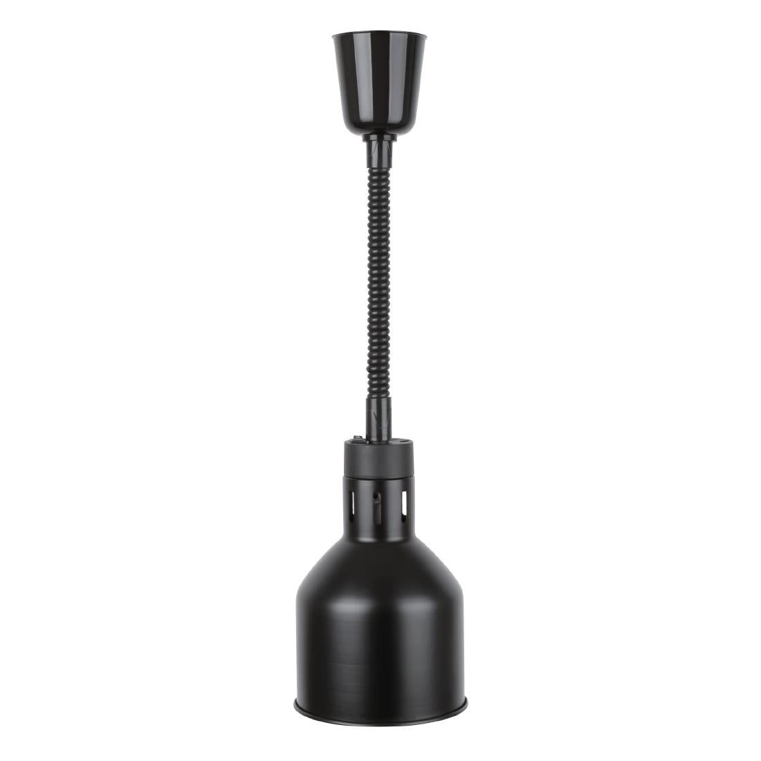 Apuro Retractable Heat Lamp Shade - Matt Black Finish for Kitchen, Bathroom & Outdoor Use - Adjustable Lighting Fixture for Home & Commercial Spaces