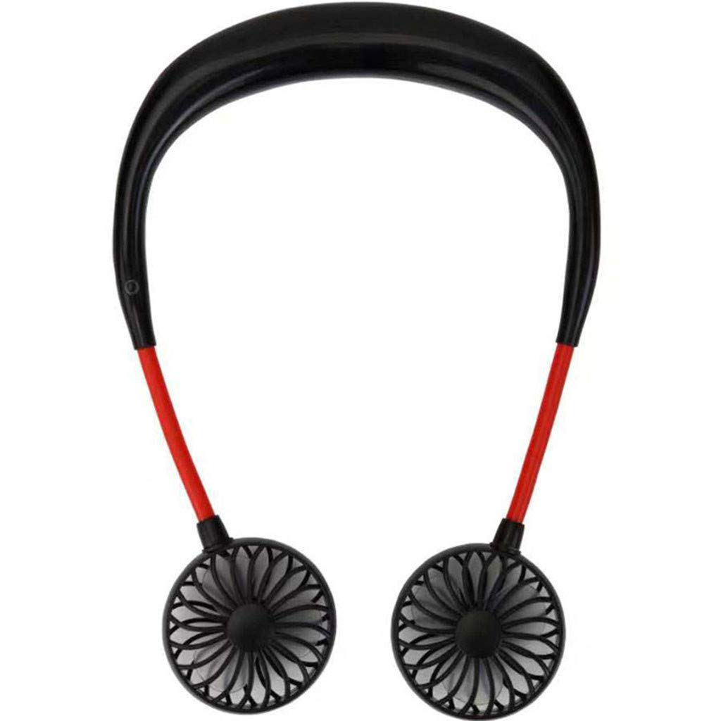 Atezch Portable USB Rechargeable Neck Fan - Hands-Free Dual Cooling Fan for Gym, Running, Hiking & Outdoor Activities - Perfect for Sports, Work & Travel