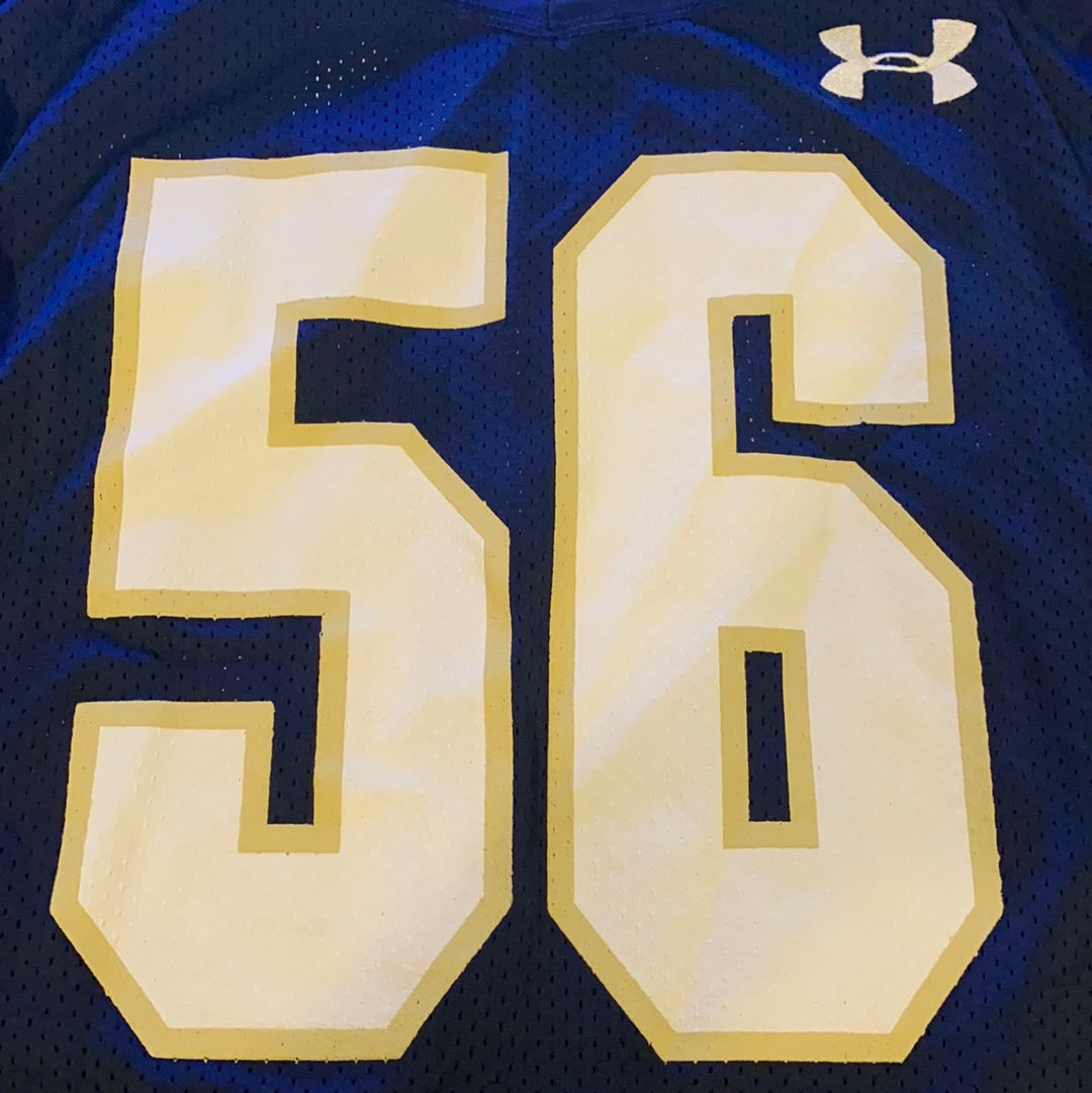 Authentic Quenton Nelson Notre Dame Football Game-Worn Jersey #56 by Under Armour - Perfect for Collectors, Fans, and Game Day Outfits
