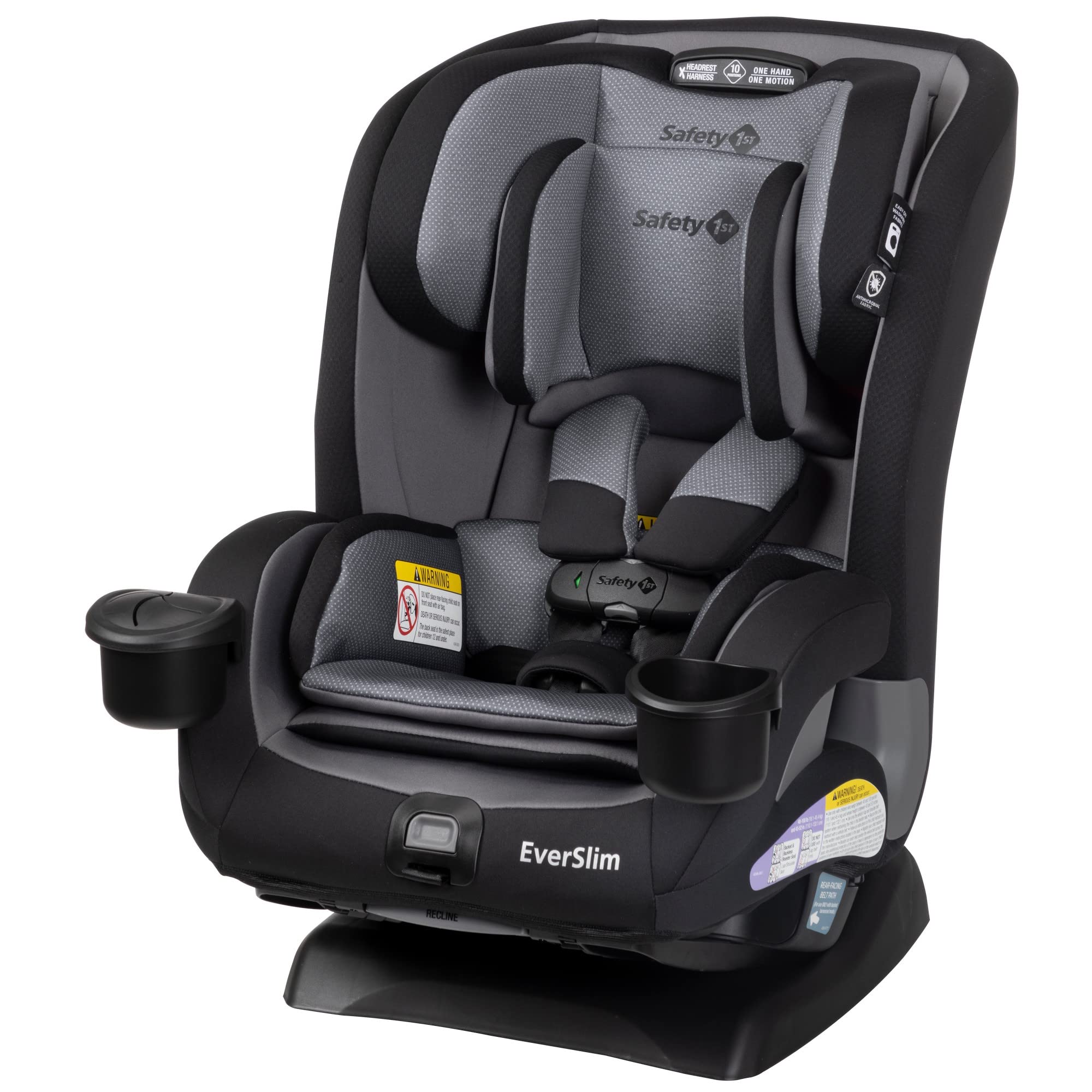 Safety 1st Everslim DLX Slim Convertible Car Seat - 4-in-1 Child Safety Car Seat for Babies 5-100 lbs | Rear & Forward Facing | Compact Design for Small Cars | Perfect for Travel & Daily Commute