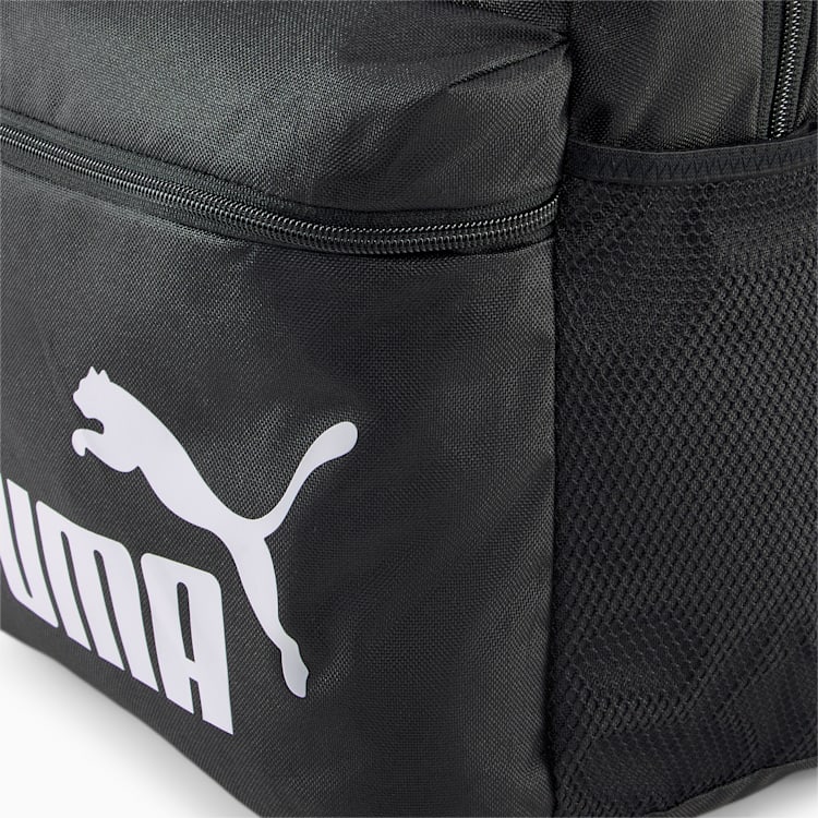 PUMA Phase Black Backpack for Men & Women - Lightweight Durable Laptop Backpack for Work, School, Travel & Gym - Water Resistant Casual Daypack with USB Charging Port
