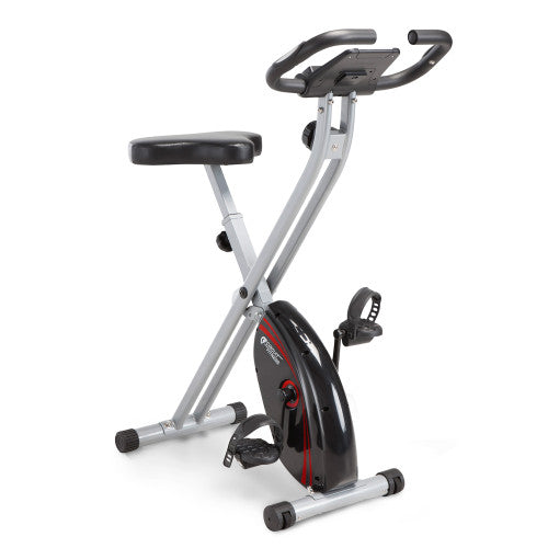 Circuit Fitness AMZ 150BK Folding Upright Exercise Bike with Adjustable Resistance - Perfect for Home Gym, Cardio Workouts & Small Spaces