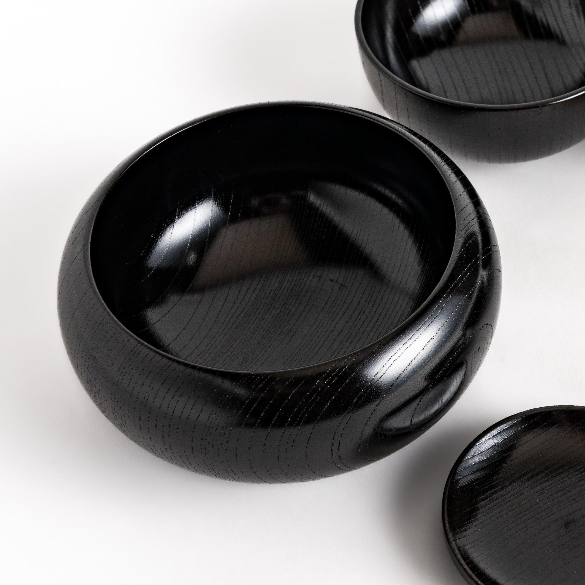Premium Black Lacquered Oryoki Bowl Set - Traditional Japanese Zen Meditation & Mindful Eating - Perfect for Buddhist Temples, Tea Ceremonies & Home Dining