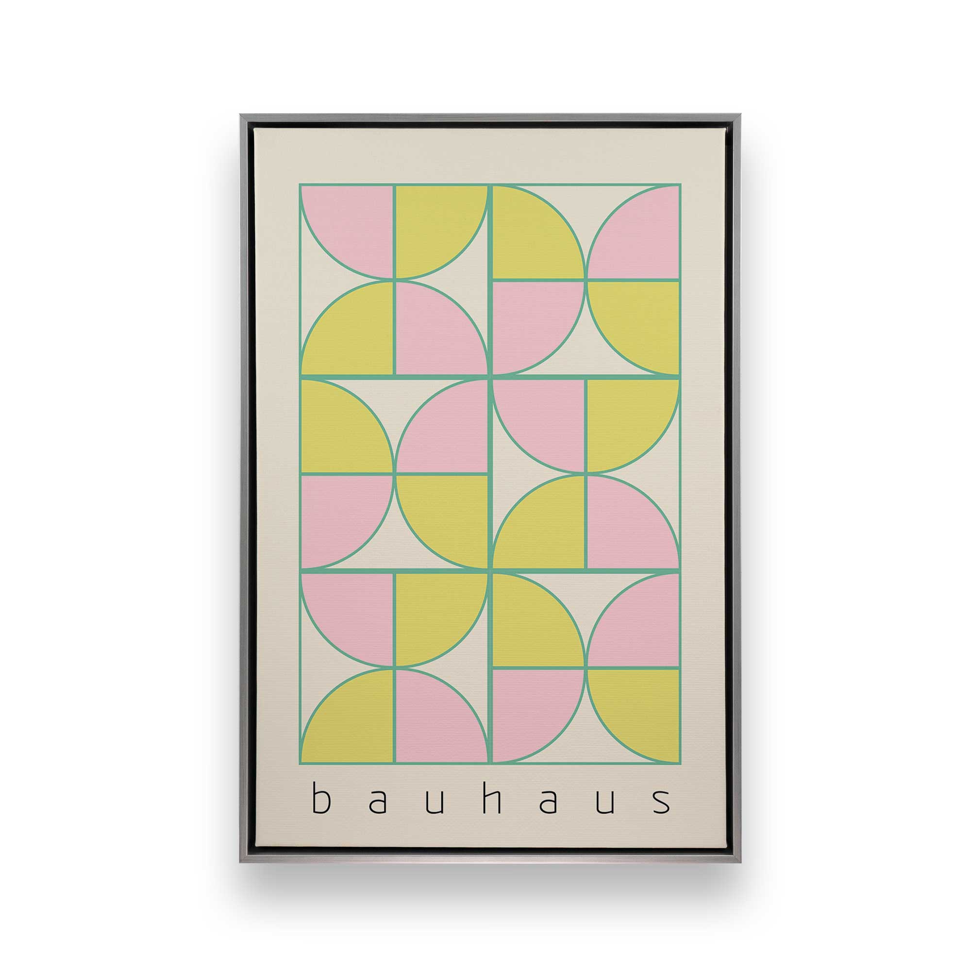 Bauhaus Pastel Play Print on Canvas - Modern Abstract Wall Art for Living Room, Bedroom & Office Decor