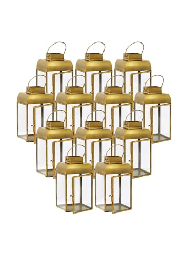Extra Small Gold Lantern, Set of 12