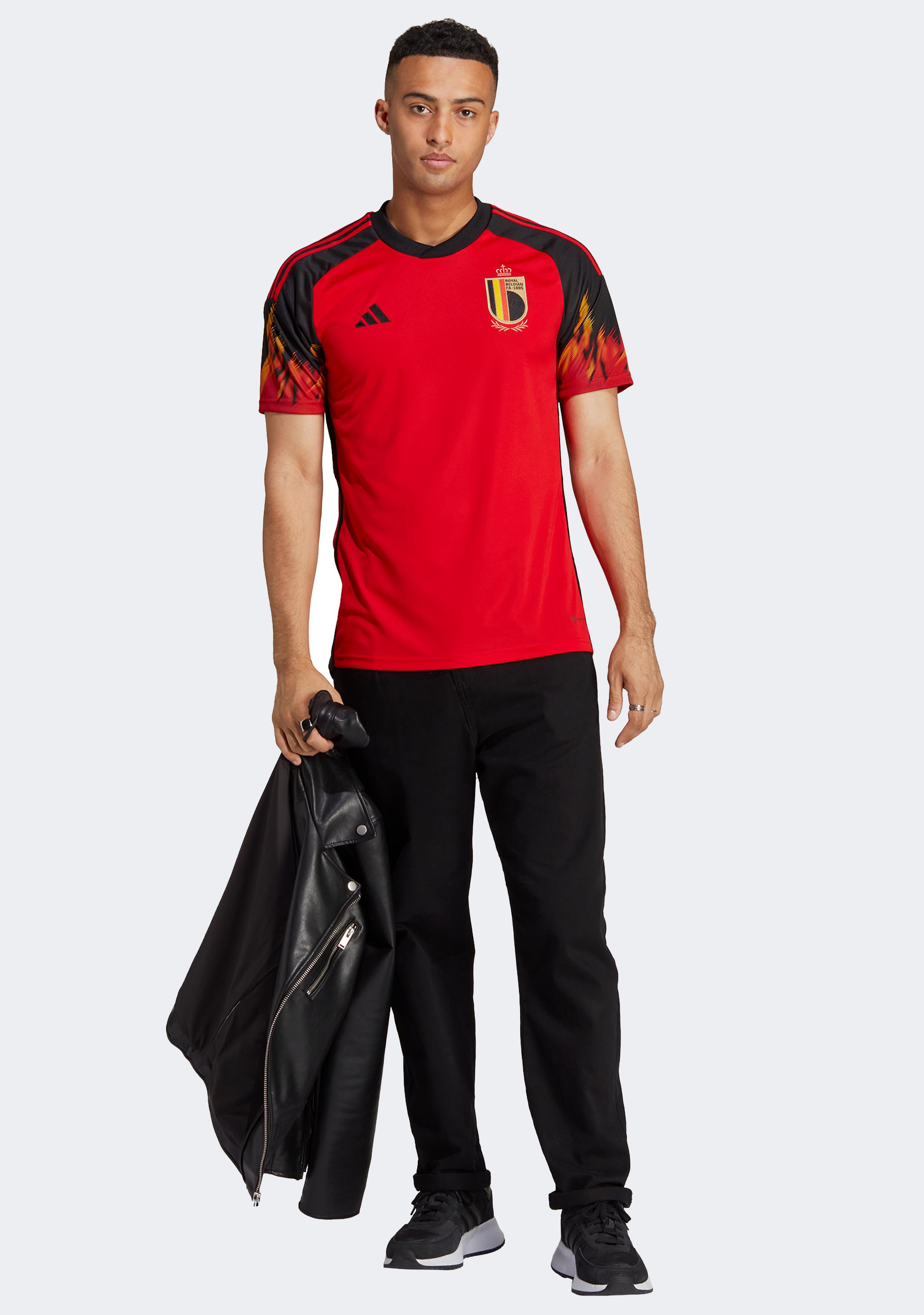Adidas Men's Belgium Home Jersey 2023 - Official Soccer Jersey for Fans & Players - Perfect for Matchdays, Training & Casual Wear