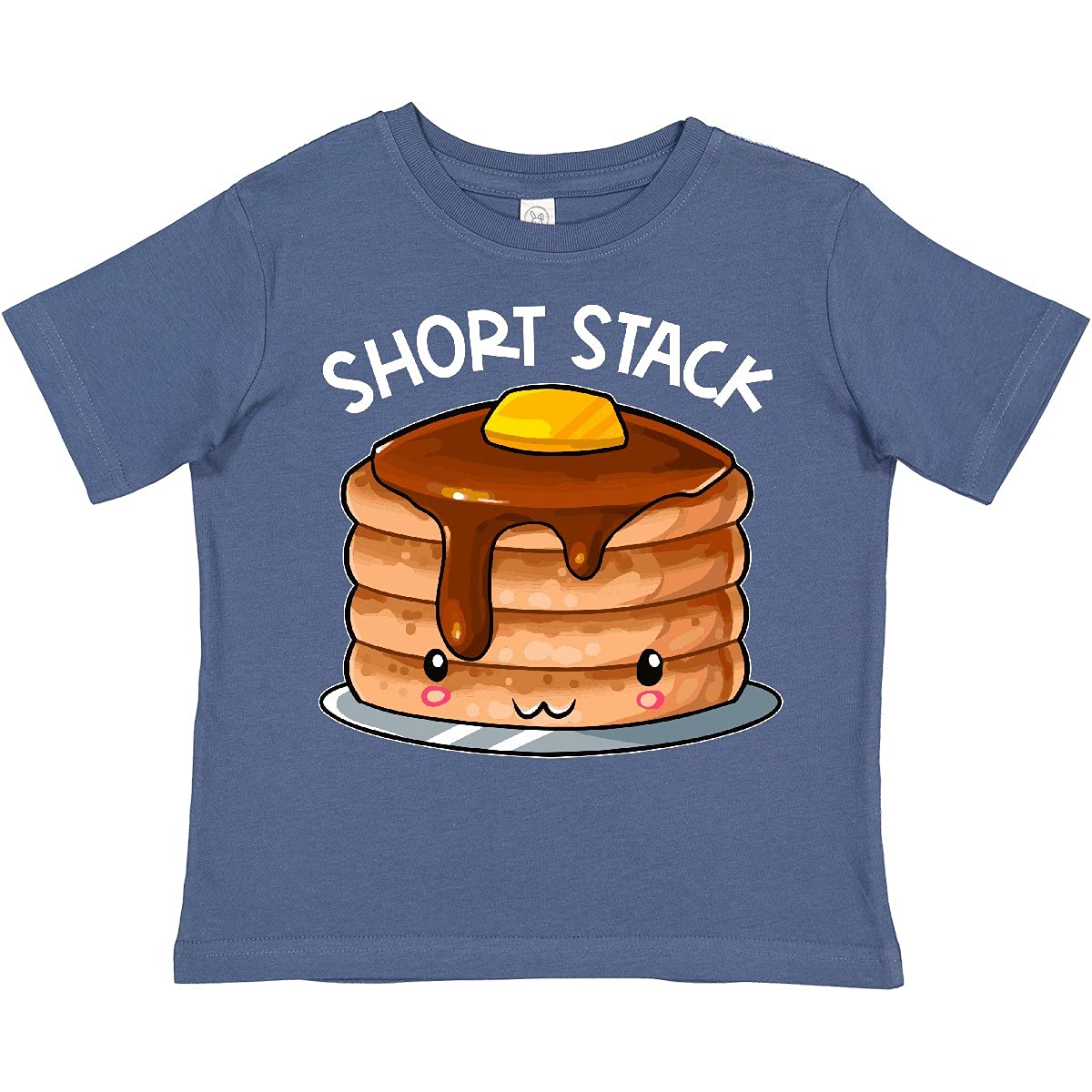 Inktastic Short Stack Cute Pancake Breakfast Toddler T-Shirt - Adorable Kids Graphic Tee for Breakfast Lovers & Family Fun