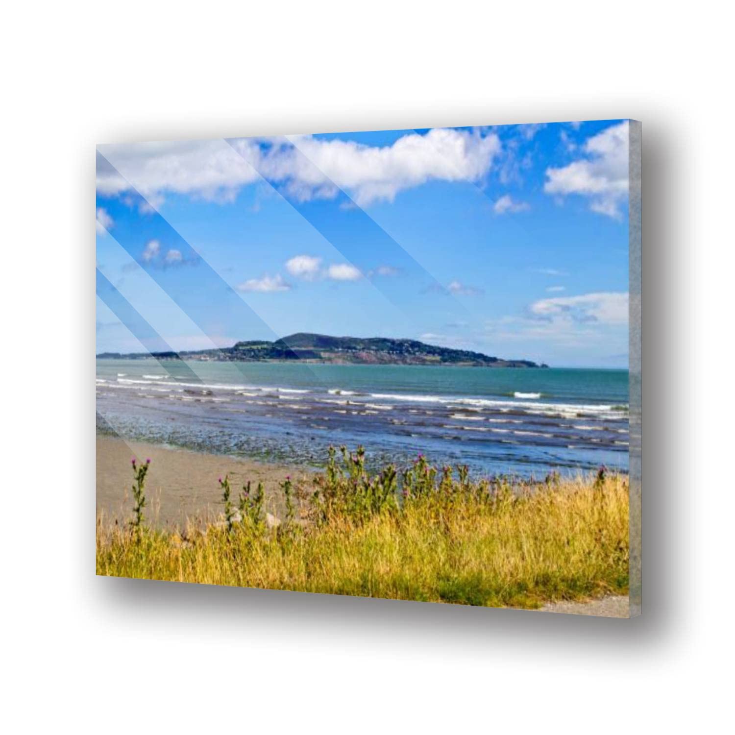 Howth Head Dublin Ireland Tempered Acrylic Glass Wall Art - Modern Floating Picture Print for Living Room, Bedroom & Office Decor | Coastal Landscape Artwork for Home & Workspace Accent