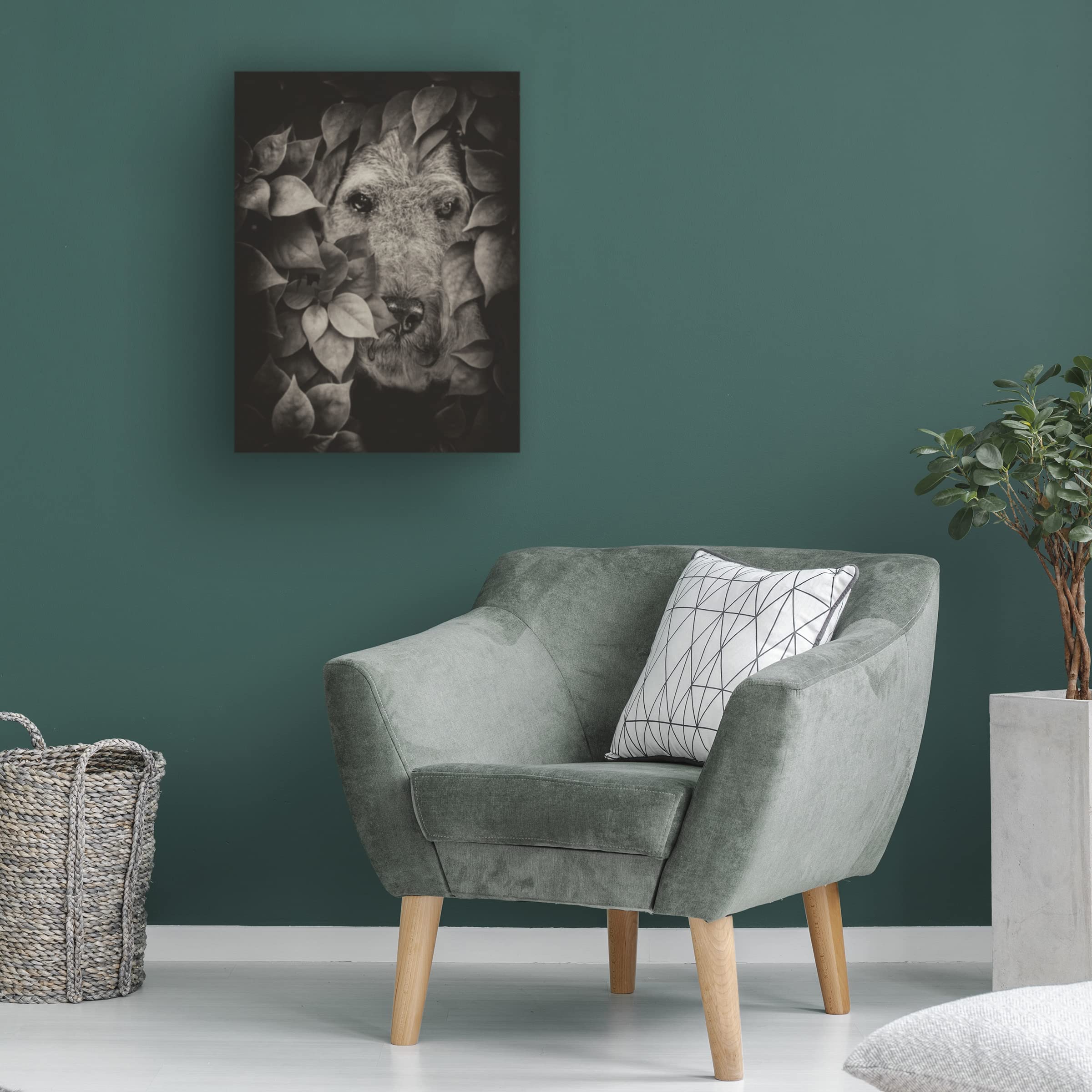 Trademark Fine Art 'Airedale' Dog Portrait Canvas Wall Art by Lori Hutchison - Perfect for Living Room, Bedroom & Office Decor