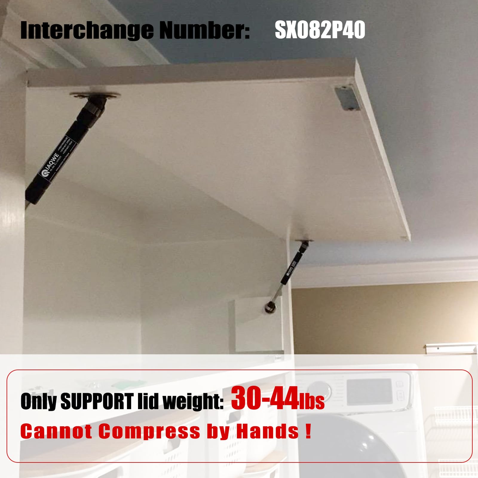 8 Inch 40LB/178N Gas Struts Spring Shocks - Lift Support for RV Cabinet Doors, Storage Toolbox, Toy Box & Sentry Safe Lid (2 Pack) - Heavy Duty Lightweight Hydraulic Shocks for Smooth Opening & Closing