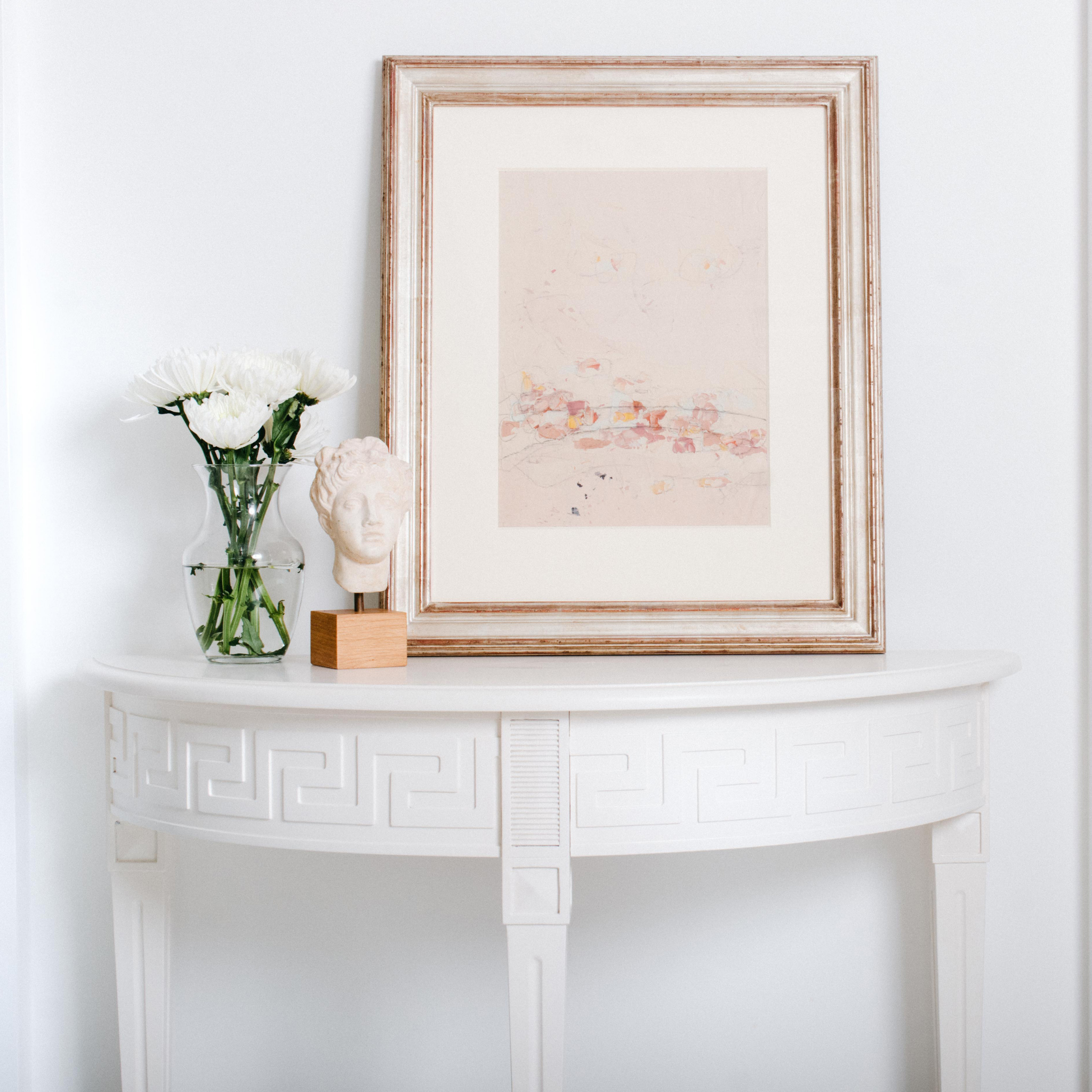 Elegant Athena Demilune Table - Half Moon Console Table with Wooden Finish for Entryway, Living Room & Hallway Decor - Perfect for Small Spaces & Home Organization