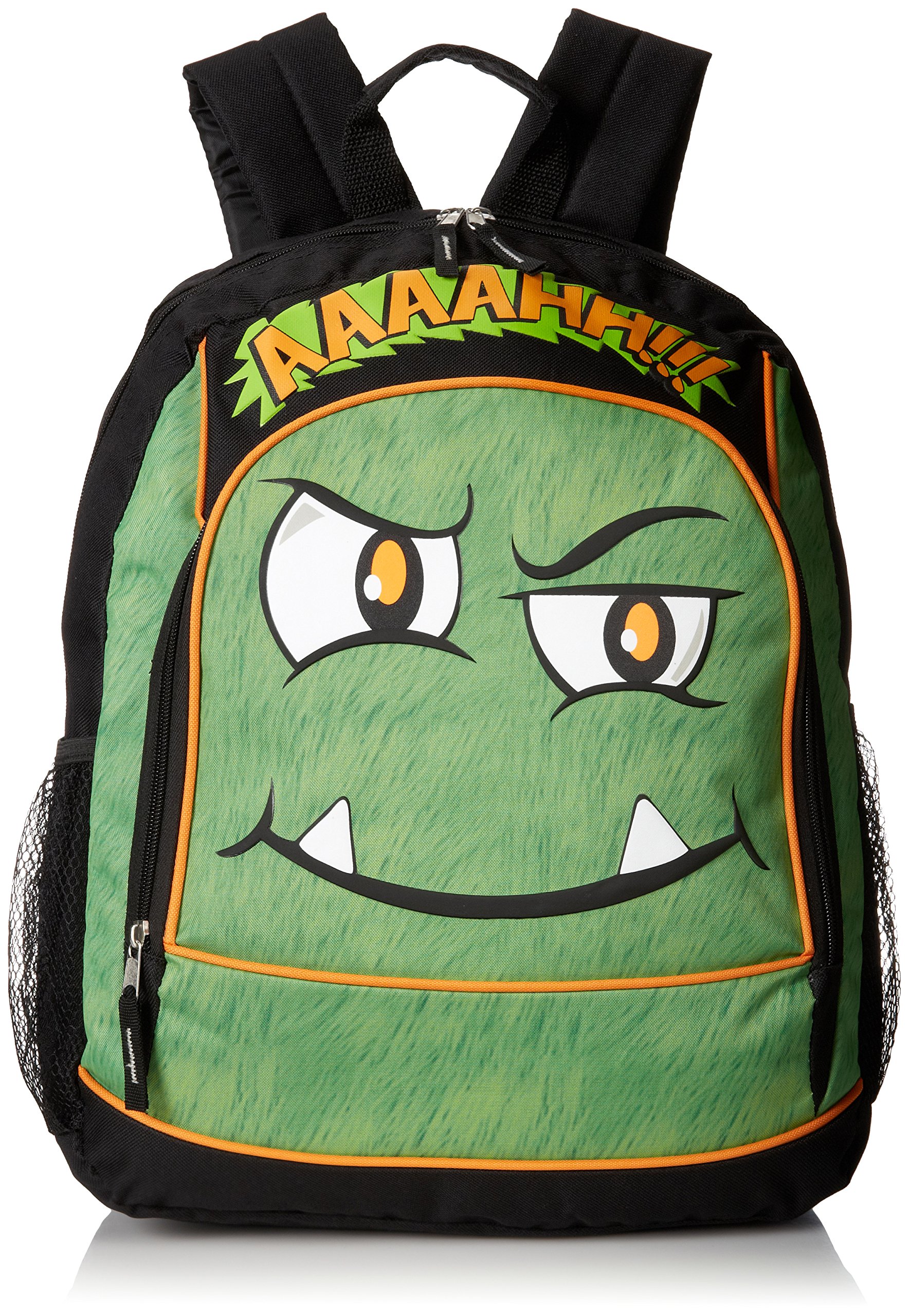 Ahh Monster Backpack for Kids - Cute Green Cartoon Backpack with Adjustable Straps, Lightweight School Bag for Boys & Girls - Perfect for School, Travel & Daily Use
