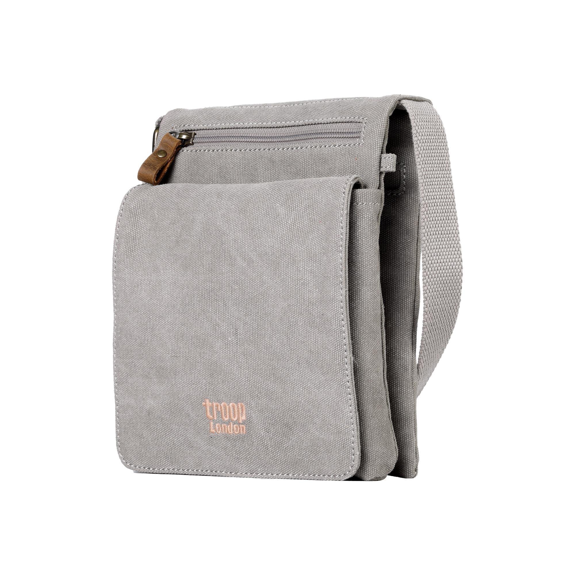 TRP0243 Troop London Classic Canvas Crossbody Bag for Men & Women - Stylish & Durable Everyday Shoulder Bag for Work, Travel & Casual Outings