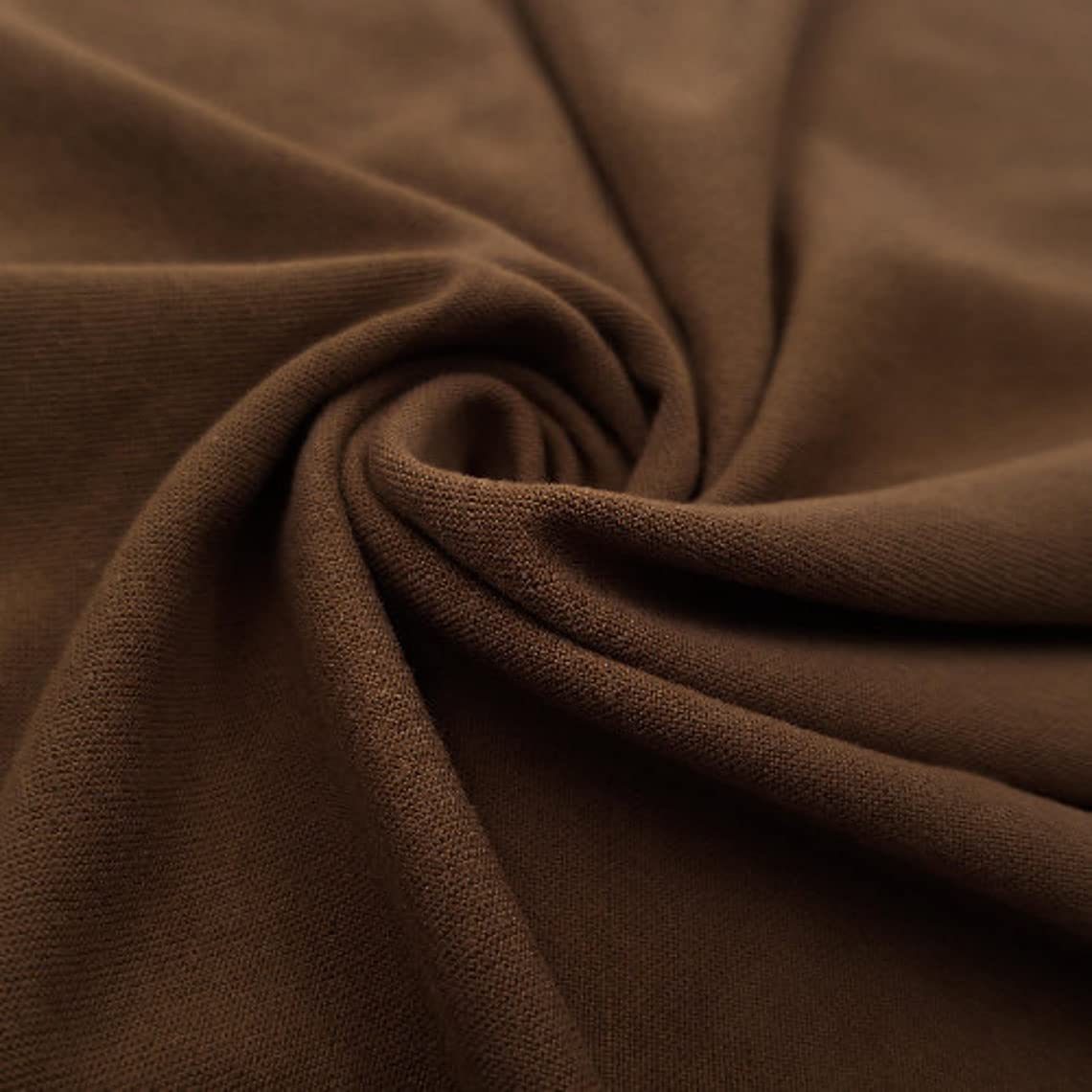 Texco Inc DTY Double Sided Brushed Stretch Fabric (180 GSM) - 1 Yard, Warm Tan | Soft & Durable Knit Material for DIY Sewing, Apparel, Blankets & Crafts