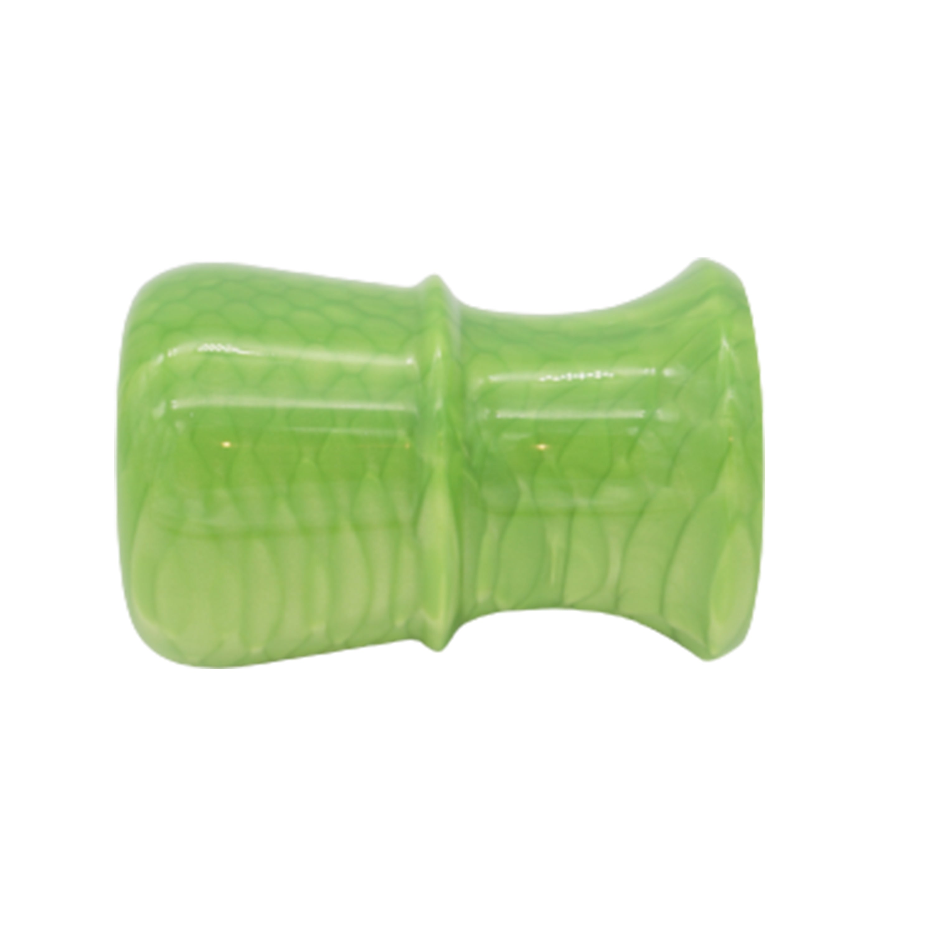 Premium Green Snakeskin Handcrafted Shaving Brush Handle - Fits 24mm & 26mm Knots - Perfect for Wet Shaving & Grooming Kits - Luxury Men's Shaving Accessories