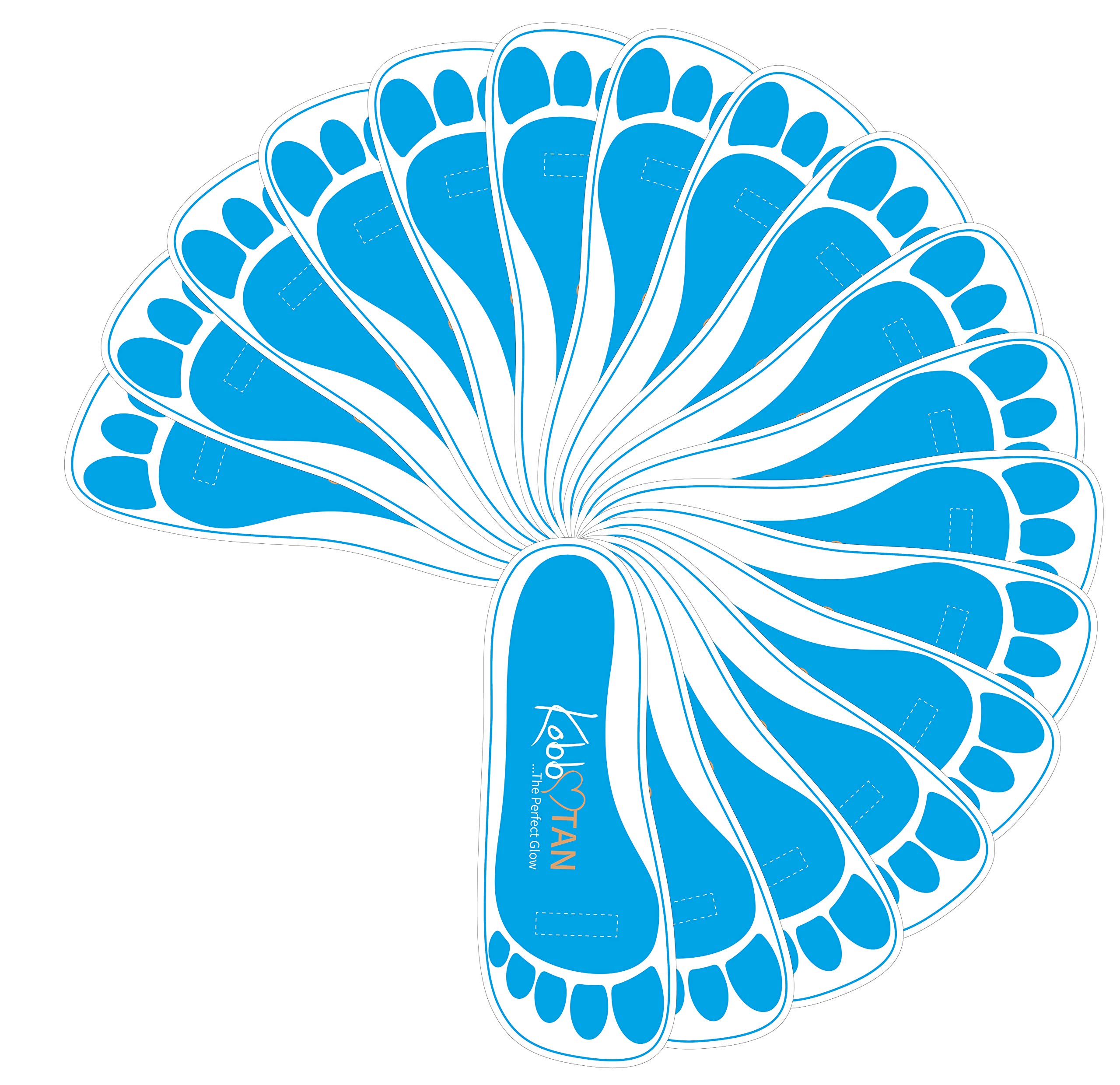 60 Pairs (120 Feet) Disposable Spray Tan Feet Pads for Sunless Tanning - Blue - Perfect for Salon, Home Use & Professional Spray Tanning Sessions