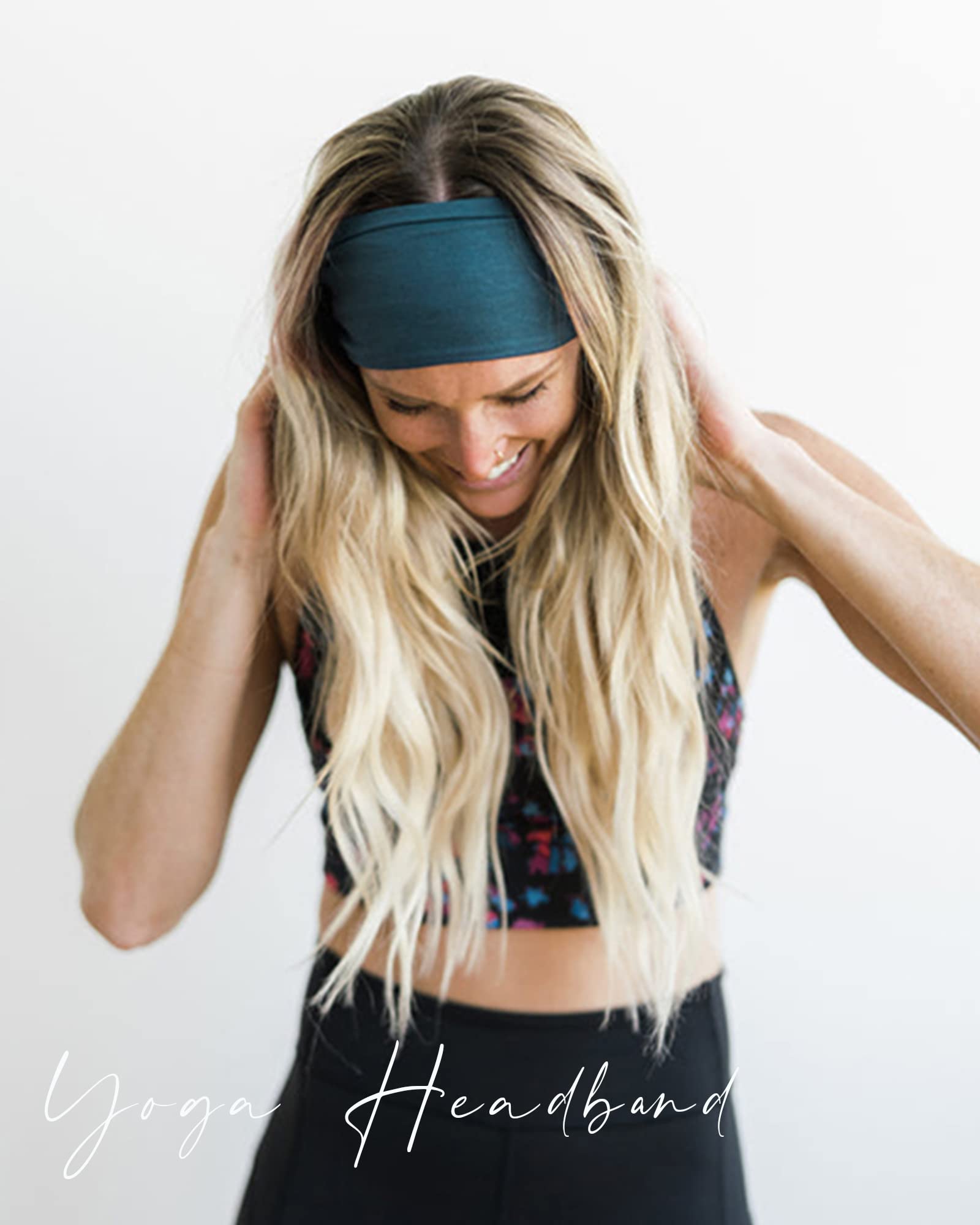 Jollybows 16 PCS Women's Elastic Headbands - Non-Slip Yoga & Running Hair Bands, Soft Hair Wraps for Girls & Women in Earth Tones - Perfect for Workouts, Sports & Daily Styling