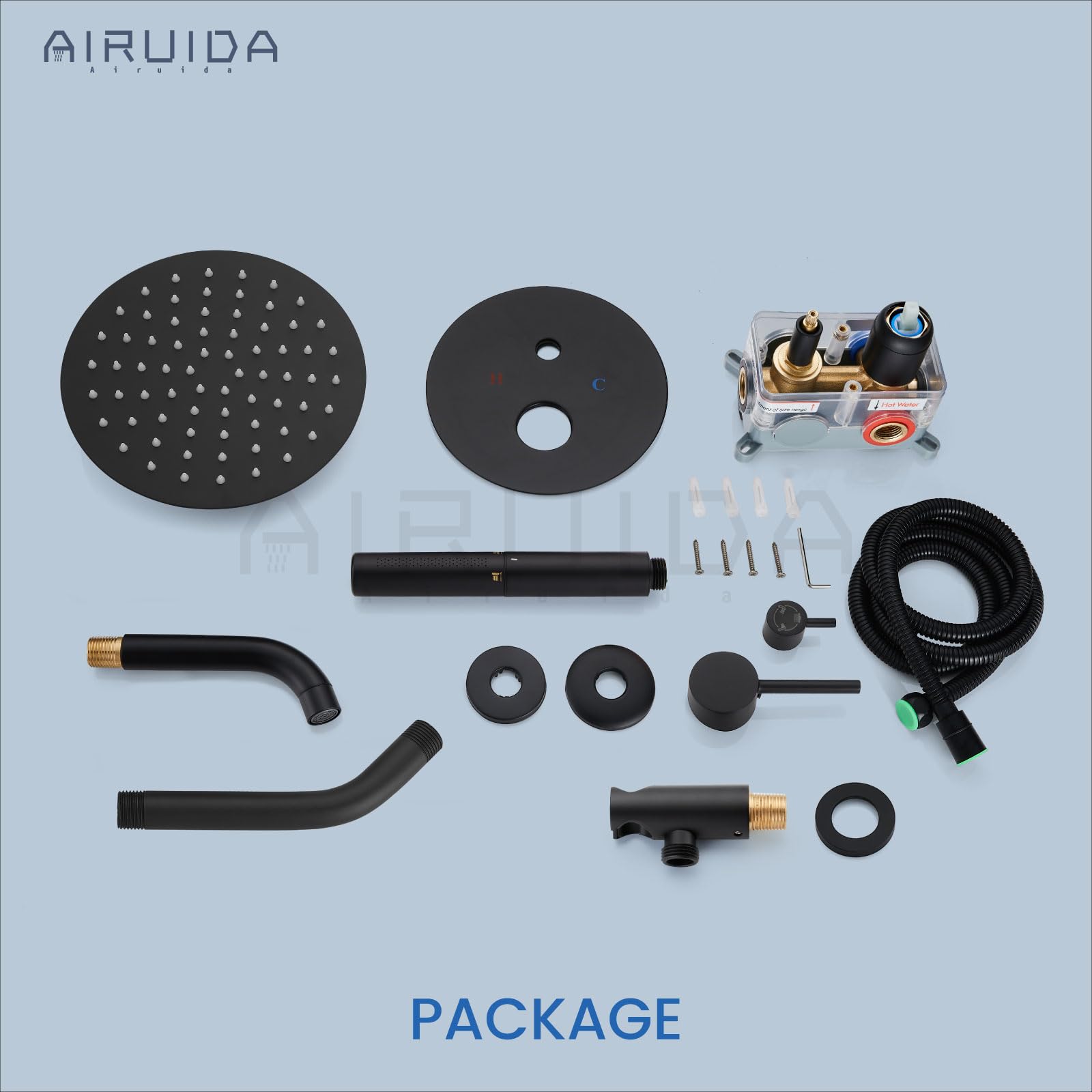 Premium Matte Black Round Shower System Set - 3-Function Rain Shower Faucet with 2-Function Handheld & 8-Inch Shower Head - Wall Mount Tub Spout Combo for Modern Bathrooms | Perfect for Spa-Like Relaxation & Daily Refreshment