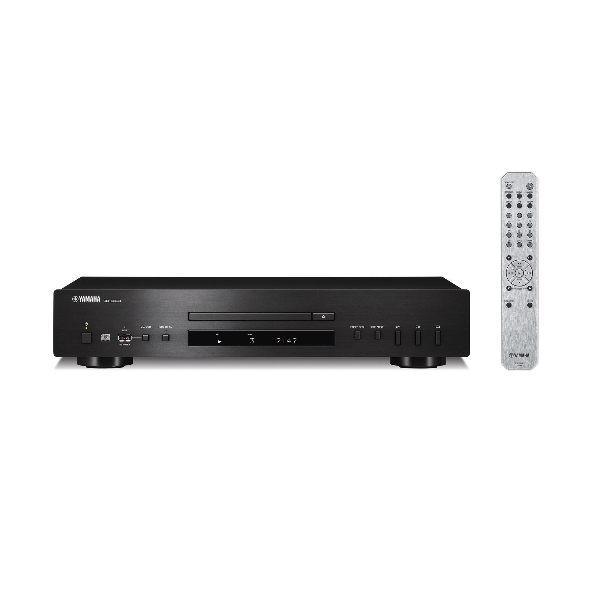 Yamaha CD-S303 High-Quality CD Player with USB Port - Perfect for Home Audio, Music Listening & Hi-Fi Systems