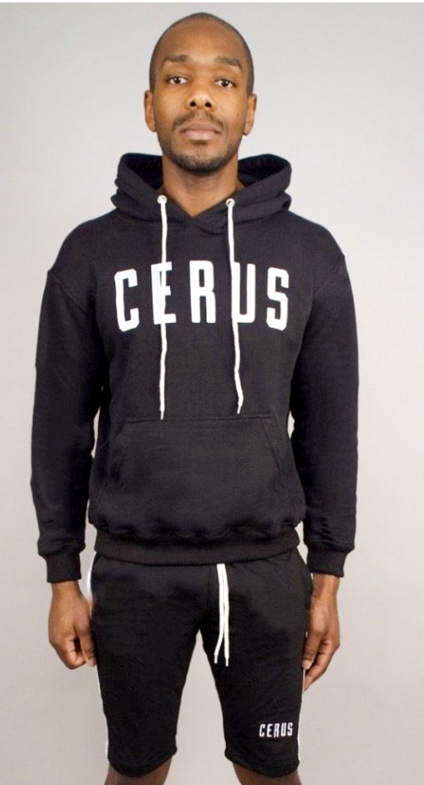 Cerus Black Training Hoodie for Men & Women - Lightweight, Breathable Workout Hooded Sweatshirt - Gym, Running, Yoga, Outdoor Activities