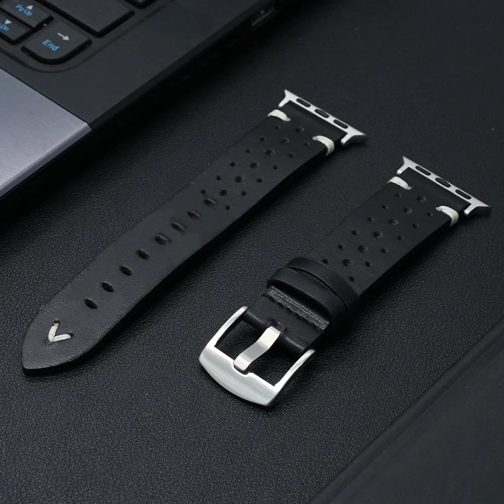 Enzo Classic Genuine Leather Watch Band - Premium Replacement Strap for Smartwatches & Traditional Watches | Perfect for Business, Casual & Formal Occasions