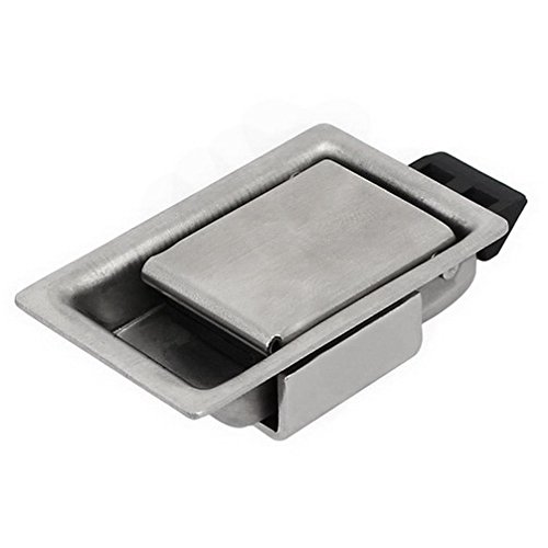 Keyless Security Slam Latch Lock - Heavy Duty Metal Press Latches for Lockers, Toolboxes & Cabinets - Silver Tone by Houseuse - Perfect for Industrial, Marine & RV Applications