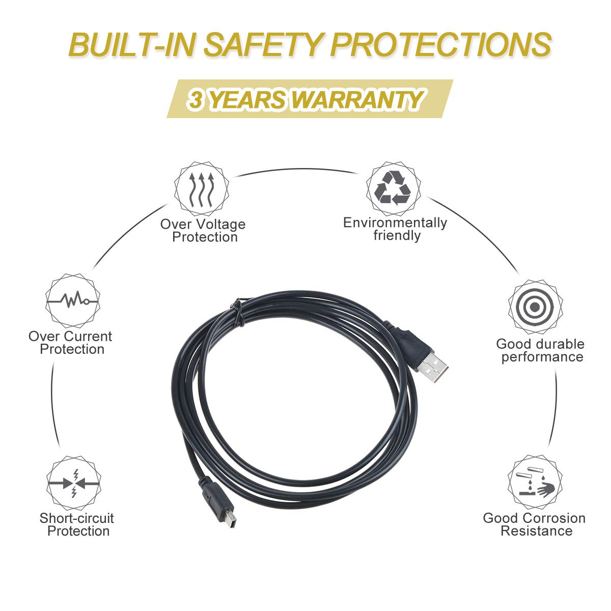 MicroLife BP3GX1-5A/5N/5X Replacement USB Charging Cable - Compatible with Blood Pressure Monitor - Fast Data Sync & Power Charging - Perfect for Home Health Monitoring & Doctor Visits