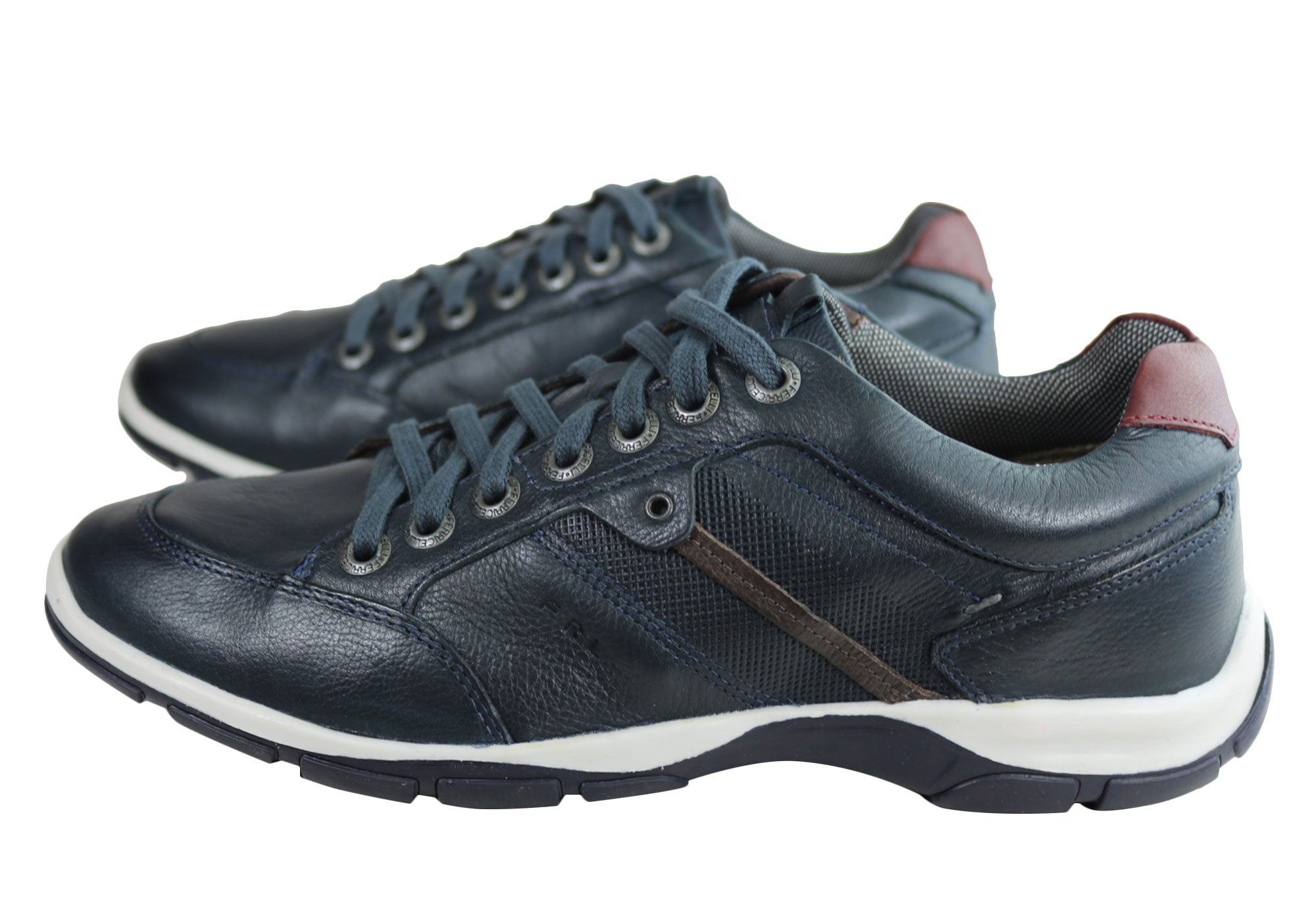 Ferricelli Ralph Men's Genuine Leather Lace-Up Casual Shoes - Handcrafted in Brazil - Perfect for Business Casual & Weekend Outings