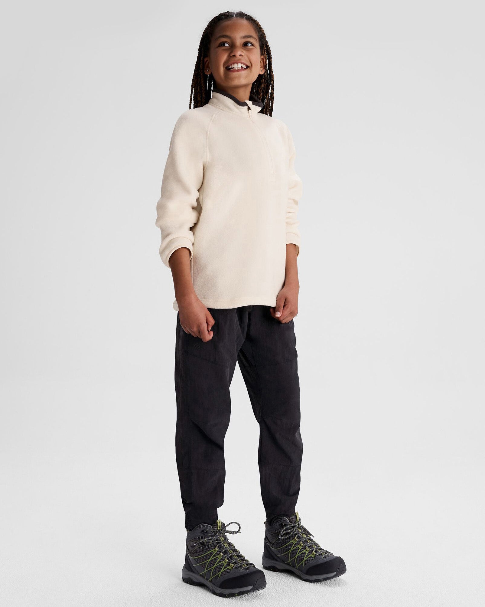 Girls' EVRY Day Lined Cargo Pants - Black | Comfortable Casual Pants for School, Play & Outdoor Activities