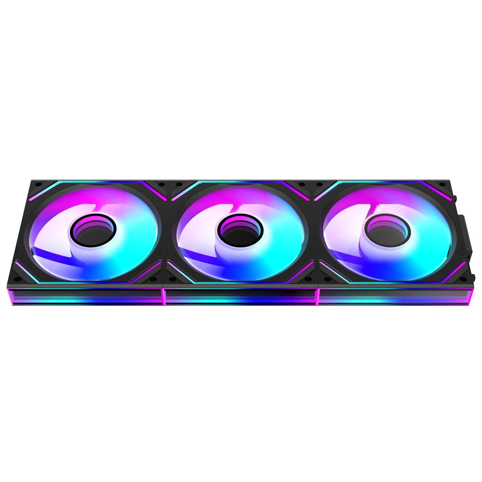 TZMRIT Interstellar-V2 Reverse Flow Uni Fan Black - 120mm PWM ARGB Infinity Fan for PC Cooling, Gaming Rigs & Custom Builds - High Performance RGB Case Fan with Stunning Lighting Effects