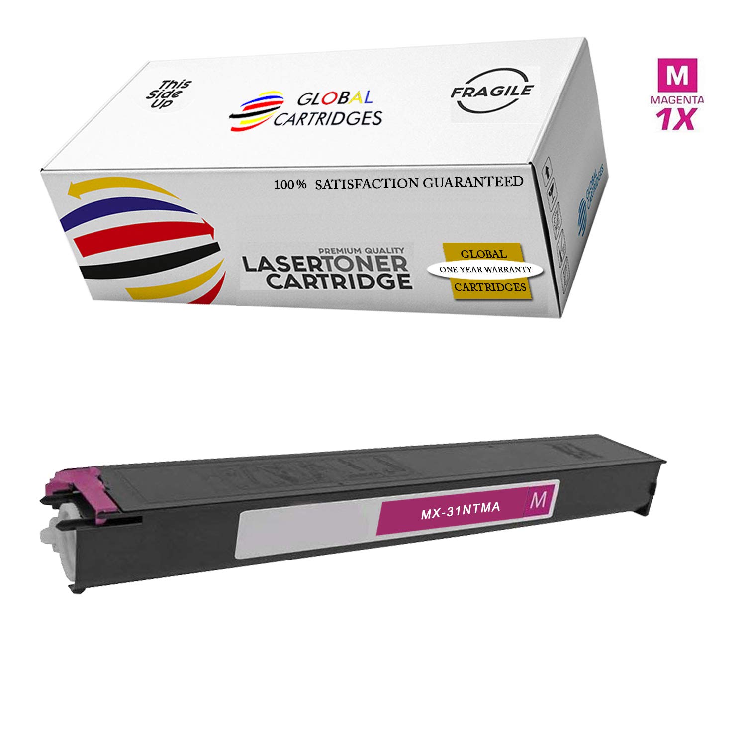 High-Quality Compatible Magenta Toner Cartridge for Sharp MX-2600N MX-3100N MX-4100N MX-4101N MX-5001N Printers (Replaces MX36NTMA) - Perfect for Office Printing & High-Volume Documents