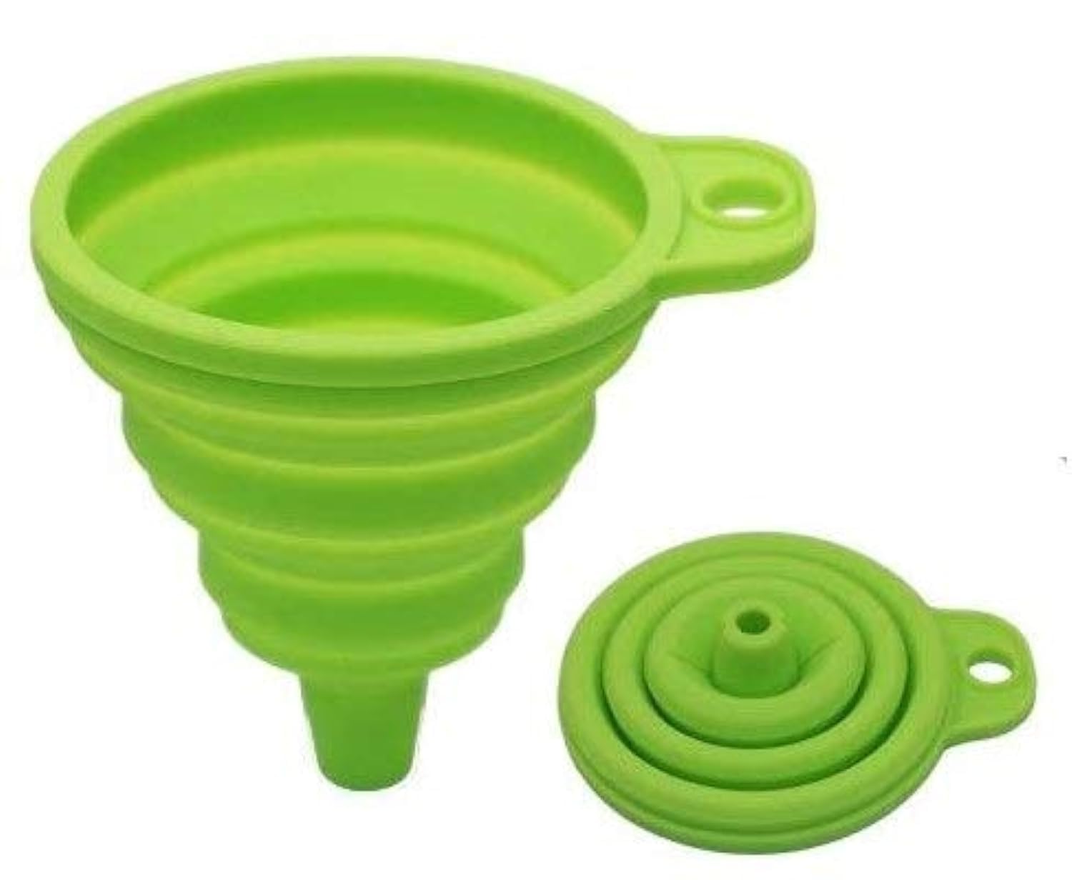Collapsible Silicone Funnel Set - 4 Pack (Small & Large) | Food Grade Foldable Kitchen Funnel for Liquid Transfer, Water Bottles, Cooking Oil, DIY Projects | Space Saving & Durable for Home, Camping, RV Use