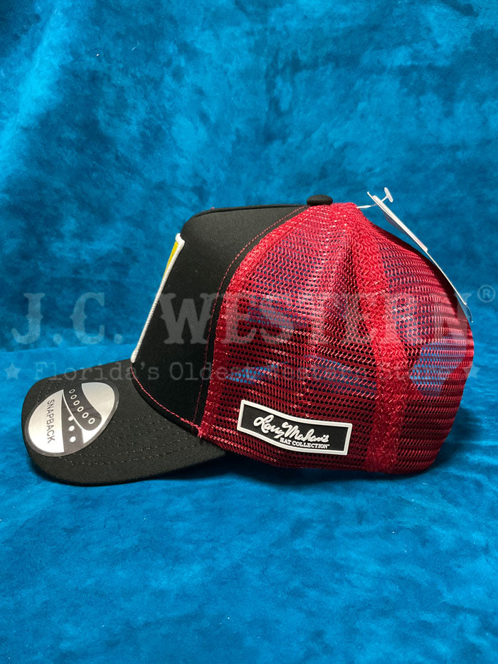 Larry Mahan MCBCLDBK El Diablito Mesh Back Baseball Cap - Black Adjustable Hat for Men, Perfect for Outdoor Sports, Hiking, and Casual Wear