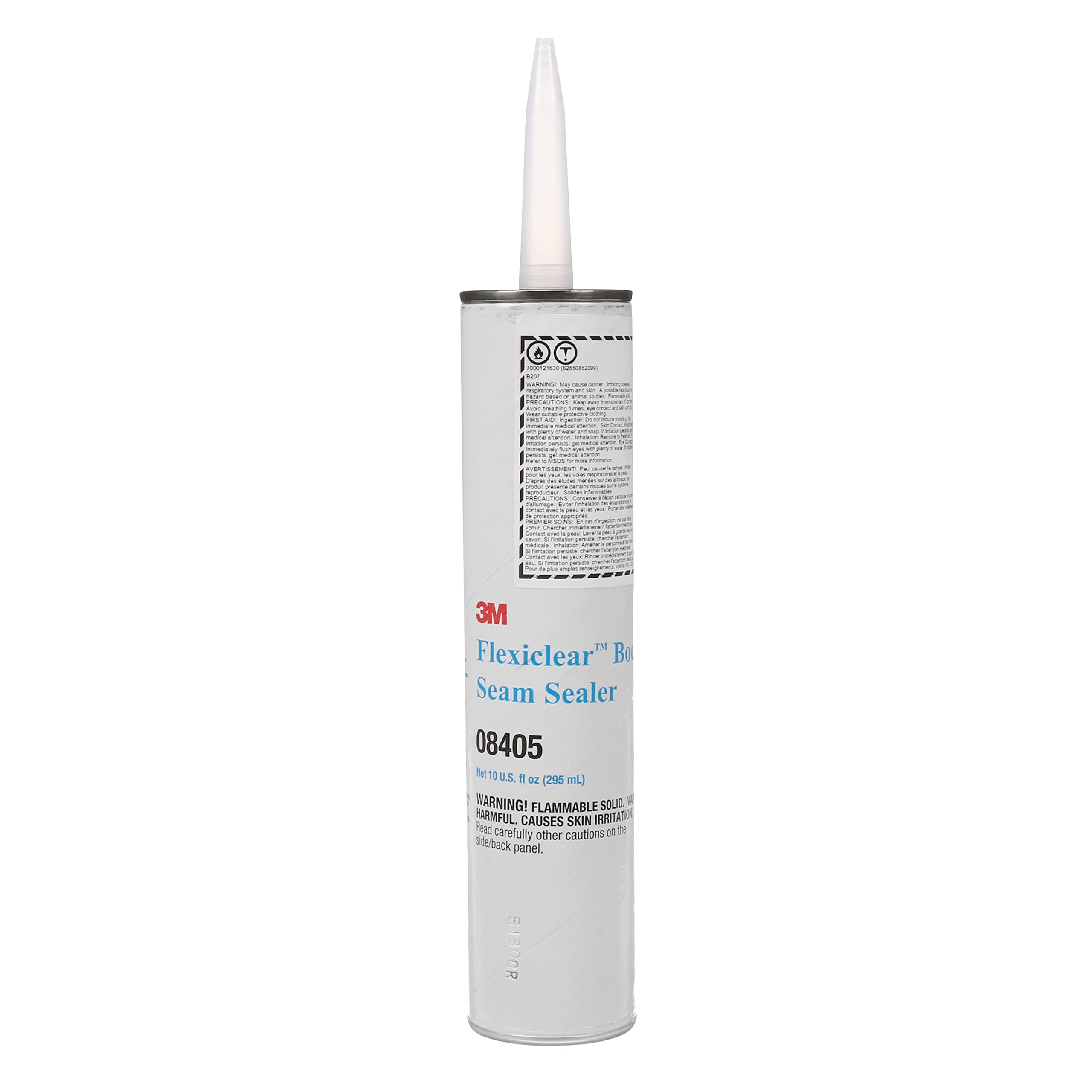 3M Flexiclear Body Seam Sealer 08405 - Medium-Bodied Low Modular Sealer - 1/10 gal (10 fl oz) Cartridge for Automotive Repair & DIY Projects - Perfect for Sealing Car Body Joints, Panels & Repairs