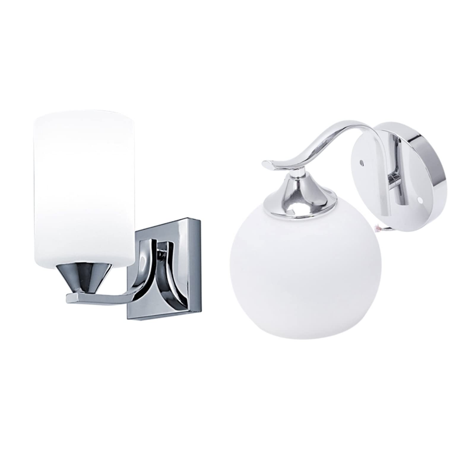 2 Pack Modern LED Wall Lamps - Glass Sconce Reading Lights for Bedroom, Living Room & Study | Energy Efficient Bedside Lighting for Reading & Ambient Decor