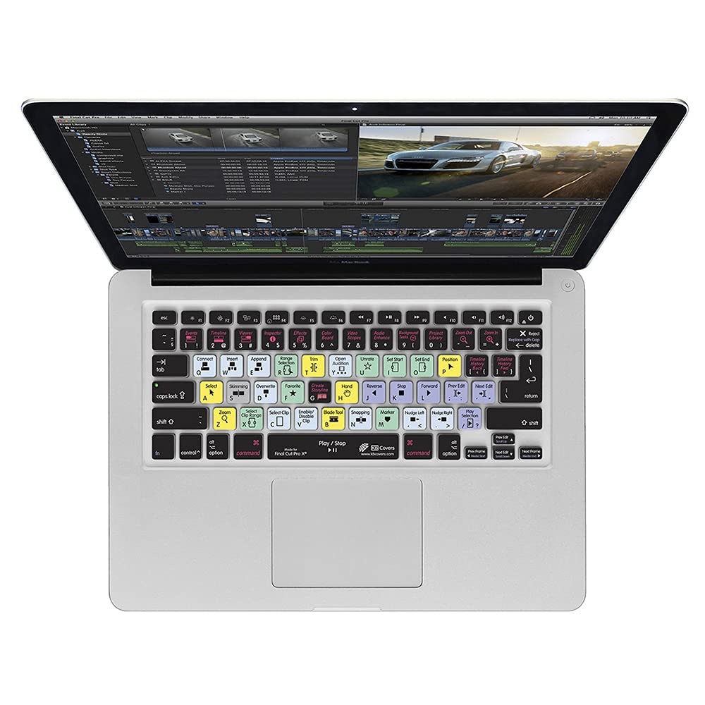 Final Cut Pro X Keyboard Cover for MacBook, MacBook Air & MacBook Pro - FCPX-M-CC-2 - Protective Silicone Skin for Video Editing & Content Creation