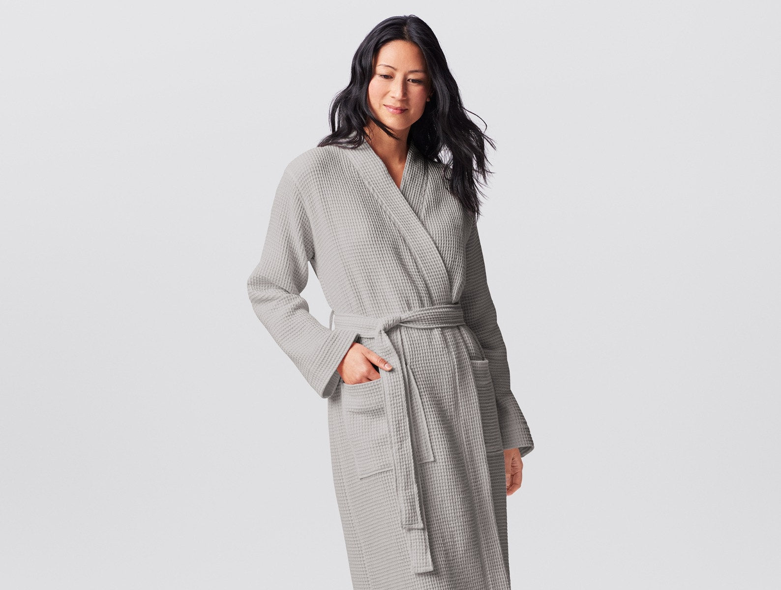 Premium Unisex Organic Cotton Waffle Weave Bathrobe - Soft & Absorbent for Spa, Hotel, and Home Relaxation