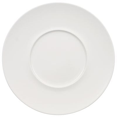 Villeroy & Boch Marchesi 11.25-Inch White Porcelain Dinner Plate - Set of 6 Elegant Flat Plates for Fine Dining, Restaurants & Home Entertaining