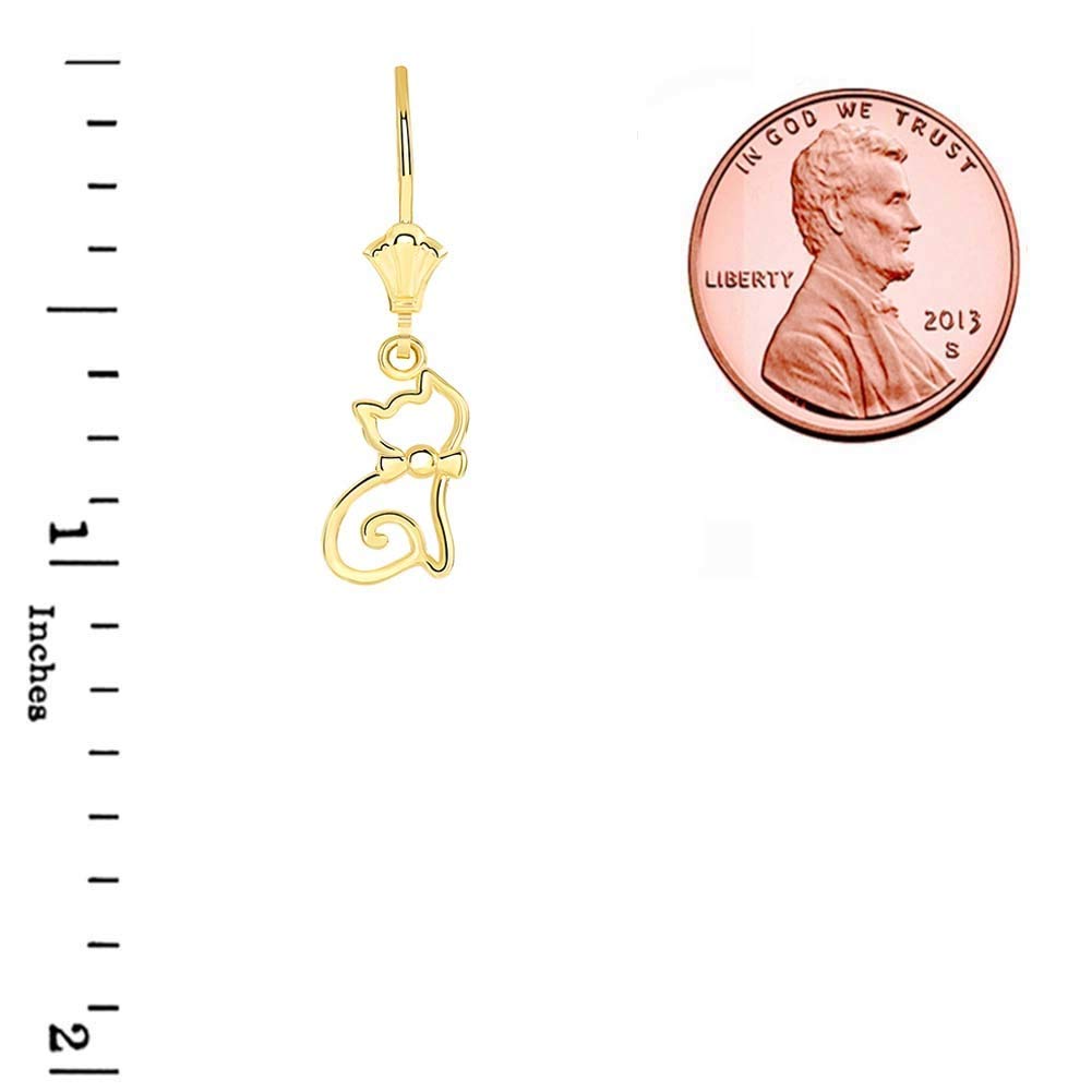 Elegant Gold Openwork Cat Dangle Earrings for Women - Perfect Gift for Cat Lovers & Pet Enthusiasts - Ideal for Casual Wear, Date Nights & Special Occasions