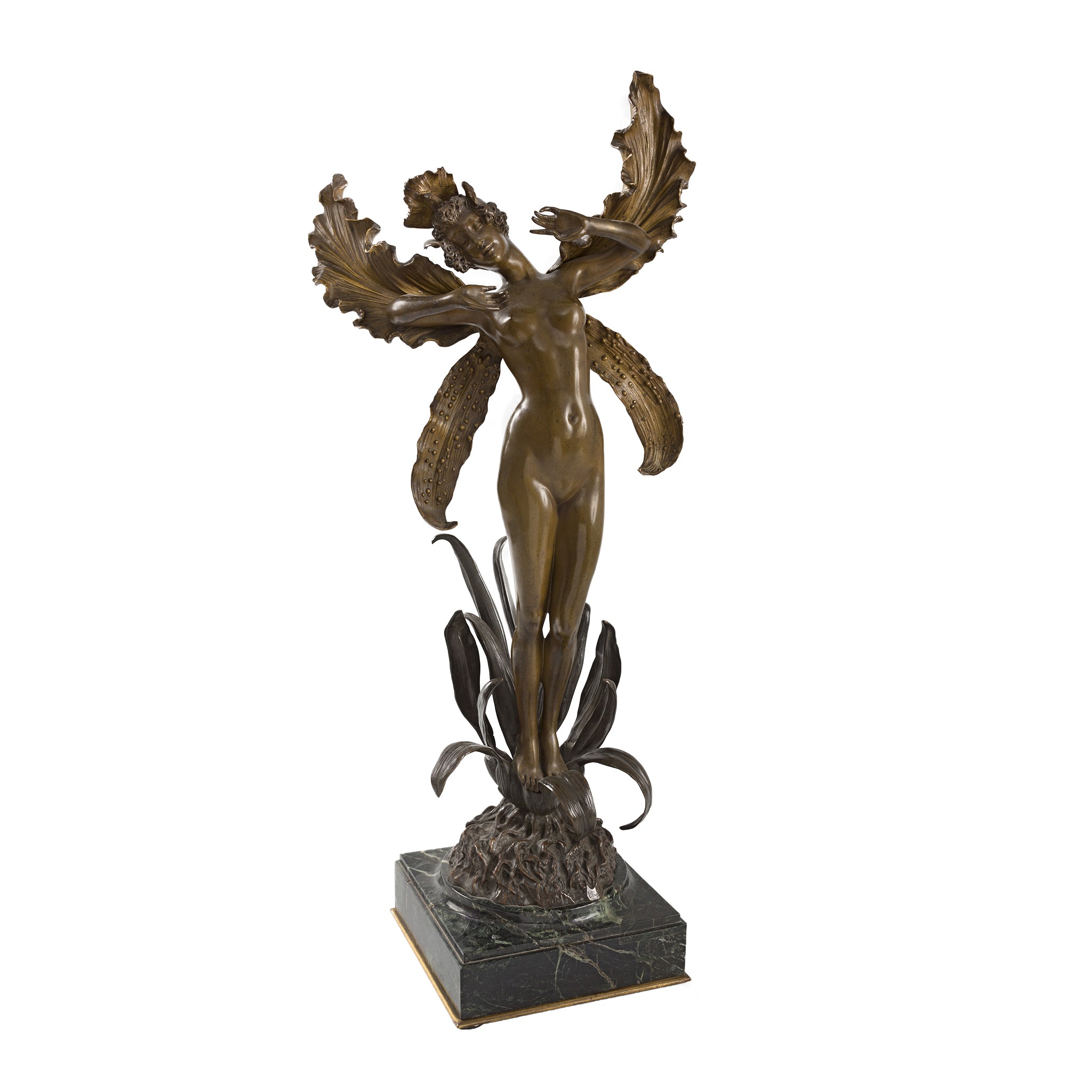 Louis Chalon La Fée Bronze Sculpture - Elegant French Art Statue for Home Décor & Gift Giving - Perfect for Living Room, Office or Garden Display