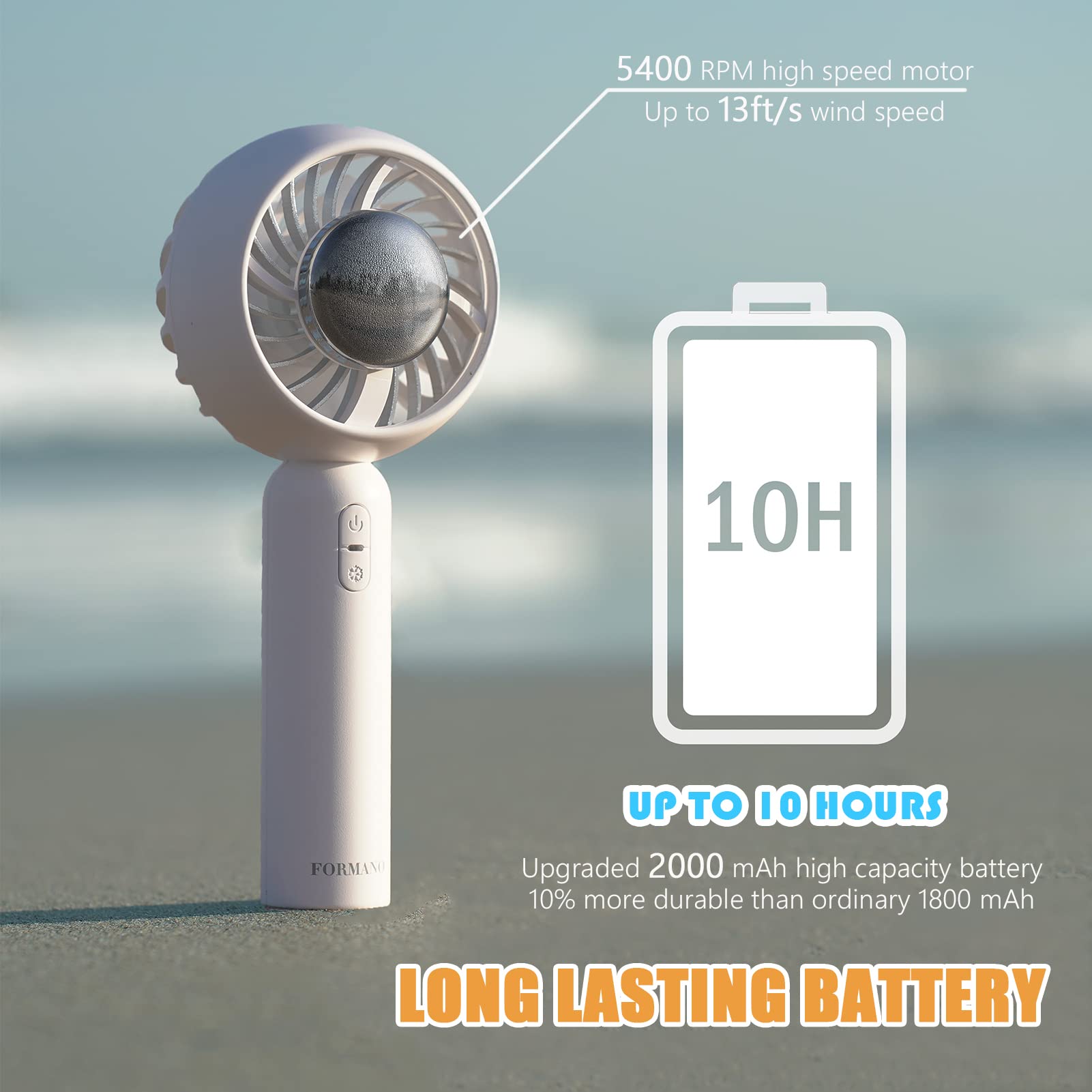 Portable Ice Cooling Fan - Handheld Air Conditioner with Refrigerating Pad for Cold Air | Perfect for Home, Office, Travel & Outdoor Activities
