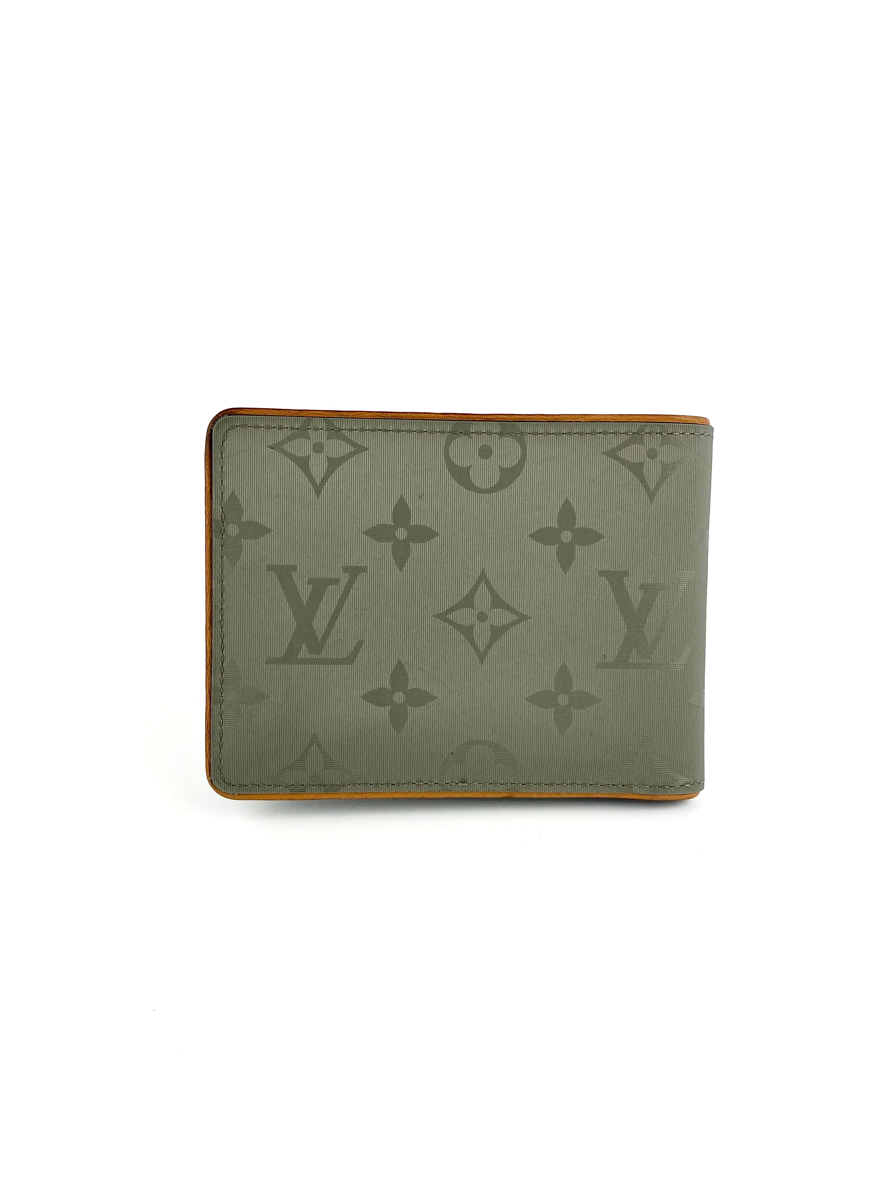 Authentic Louis Vuitton Silver Monogram Titanium Wallet for Men - Luxury Slim RFID Blocking Bifold Wallet - Perfect for Business, Travel & Everyday Use