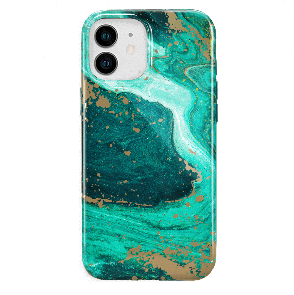 Premium Emerald Marble iPhone Case - Elegant Protective Cover for iPhone [Model] - Perfect for Daily Use, Travel & Gifting