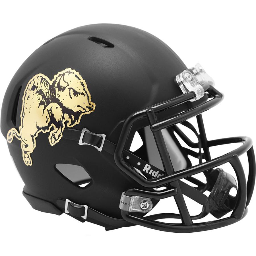Official Colorado Buffaloes 2019 Chrome Logo Riddell Speed Black Mini Football Helmet - Collectible NCAA Memorabilia & Game Room Decor