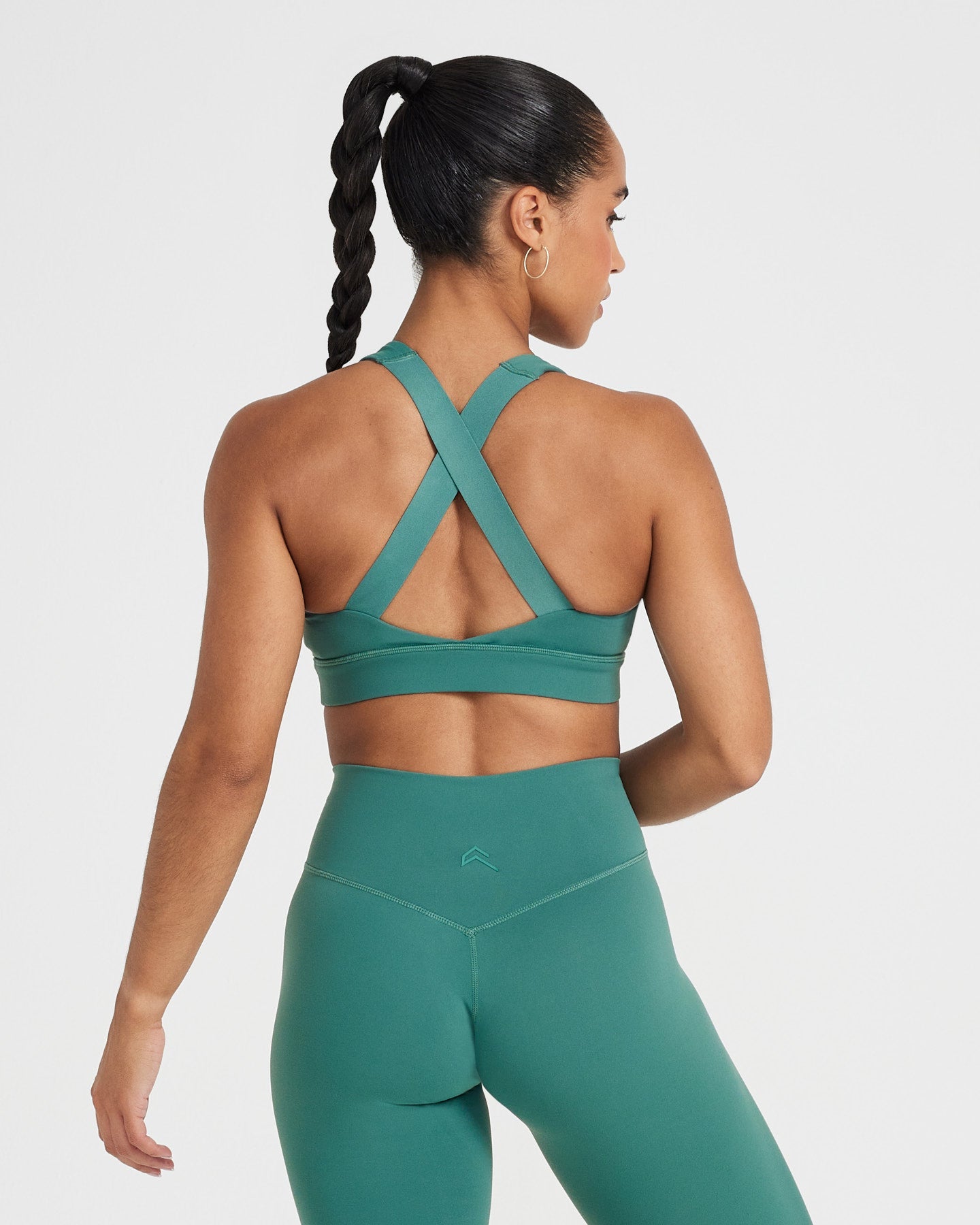 Timeless Wide Strap Sports Bra for Women - High Support Workout Top in Mineral Green | Yoga, Running, Gym & Activewear