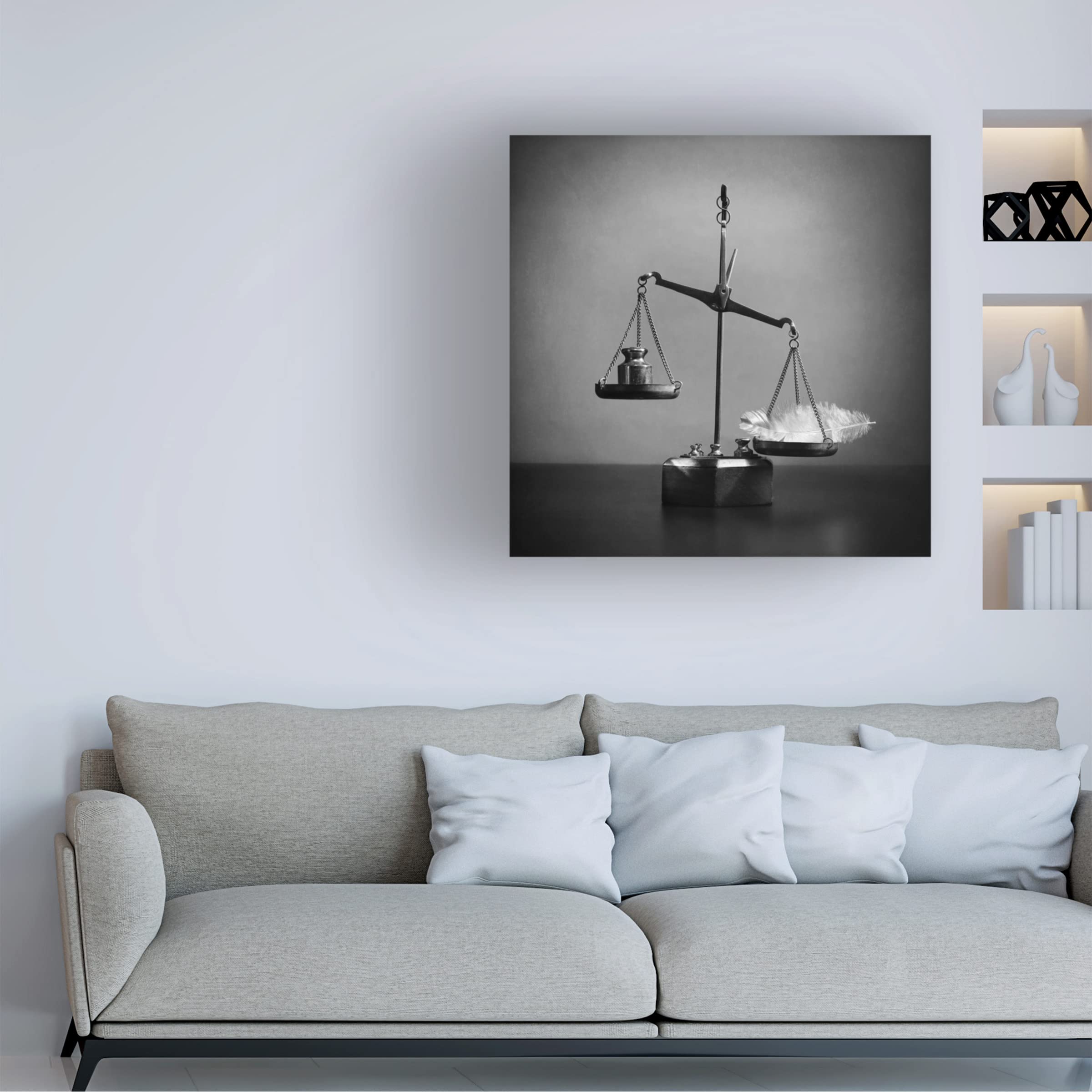 Victoria Ivanova 'What Weights Less' Canvas Wall Art Print - Modern Abstract Painting for Living Room, Bedroom & Office Decor | Trademark Fine Art Collection