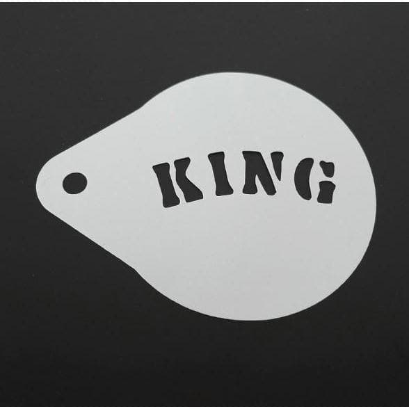 4-Piece Crown King Royalty Wise Men 2.75x2.75 Inch Round Cupcake Stencils Set - Bakell® - Perfect for Christmas Baking, Holiday Parties & DIY Cake Decorating