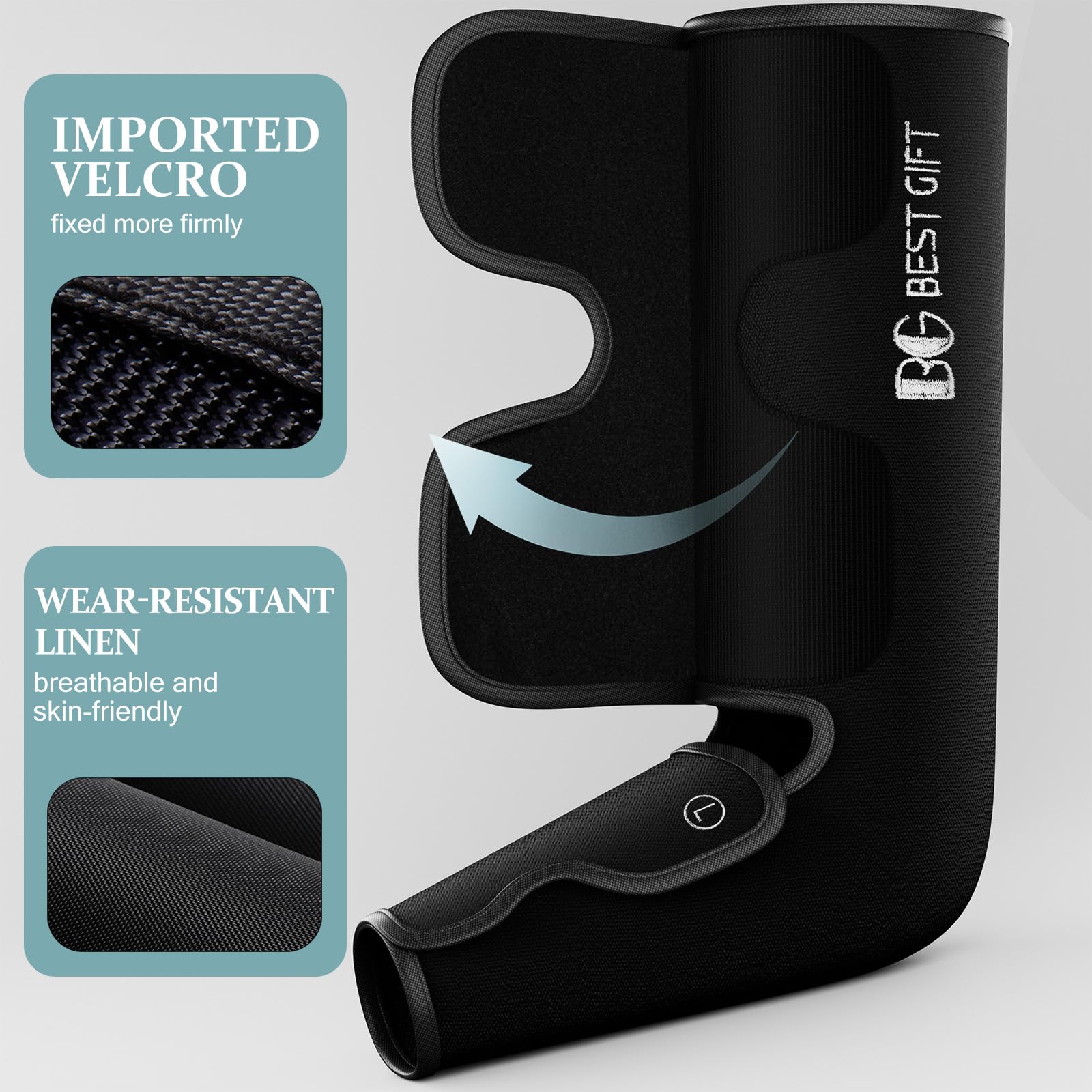 Electric Air Compression Leg Massager with Heat - Gifts for Men & Women, Dad & Mom - Relief for Foot, Leg, Calf, Thigh, Knee Pain - Helps with Varicose Veins, Muscle Fatigue, Cramps, Swelling - Perfect for Christmas, Mother's Day & Father's Day - Ideal for Home Use, Office Relaxation & Post-Workout Recovery