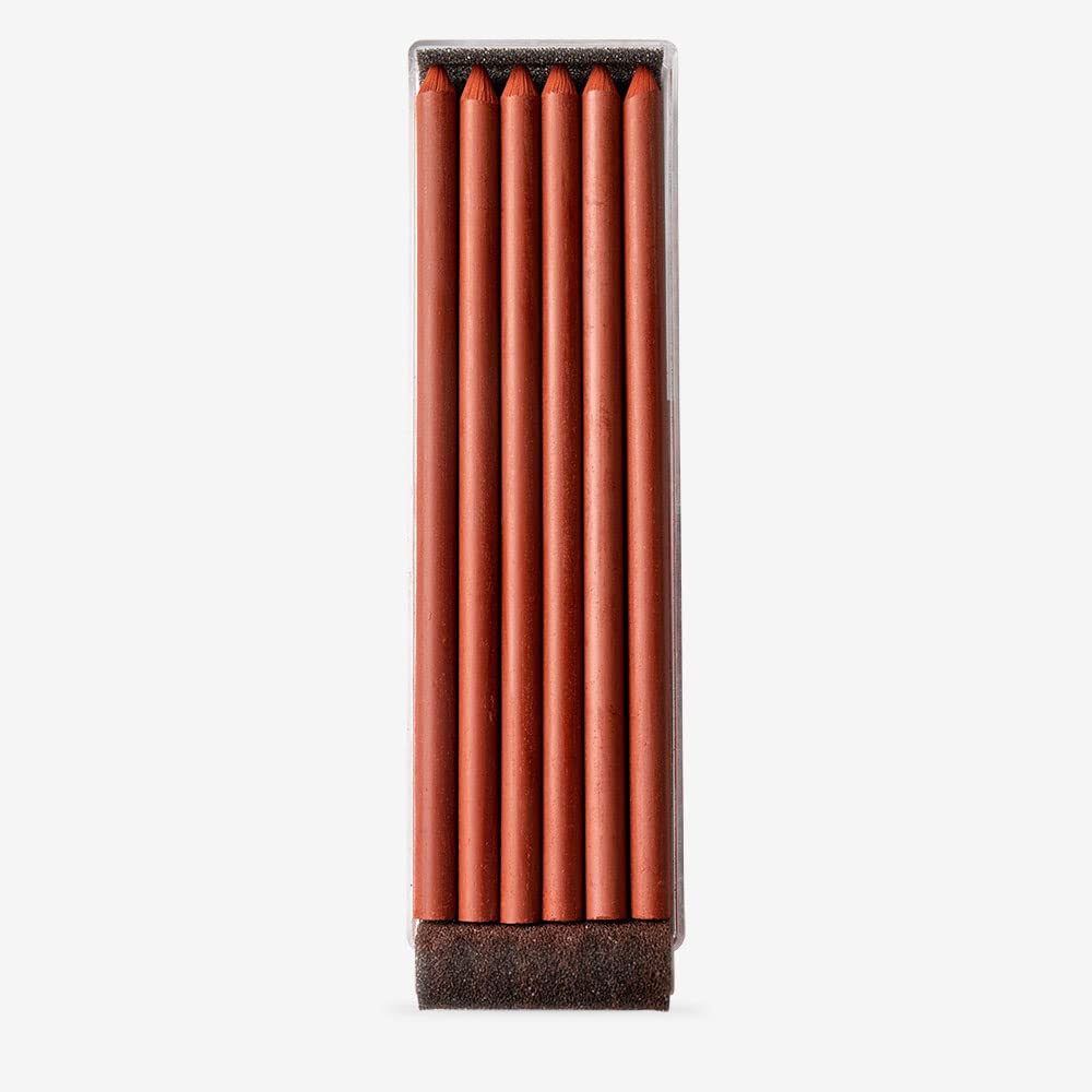 Russet Sepia Chalk Leads for Clutch Pencils - 6 Pack | Premium Art & Drafting Supplies for Sketching, Shading & Professional Drawing | Perfect for Artists, Architects & Designers