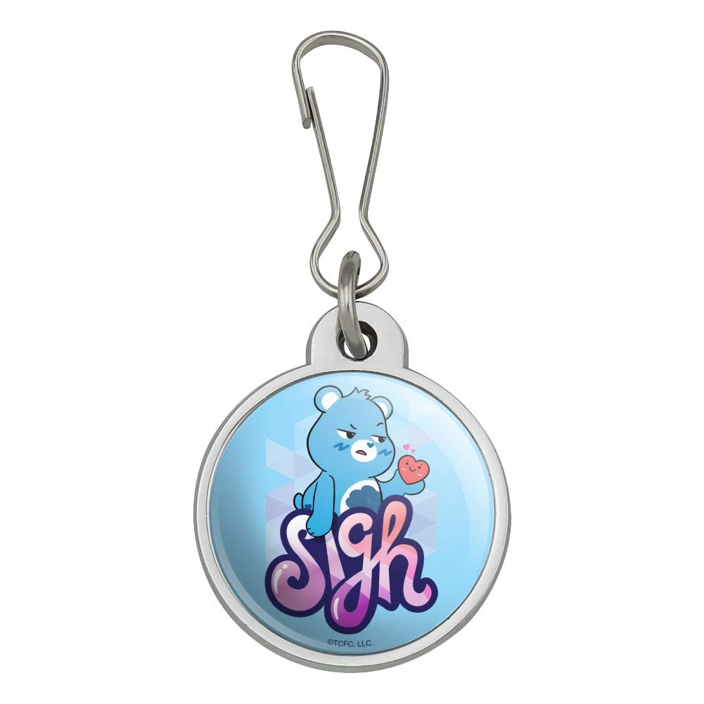 Care Bears Unlock the Magic Grumpy Bear Sigh Keychain Charm - Cute Zipper Pull for Handbags, Backpacks & Luggage - Perfect Gift for Kids & Bear Lovers